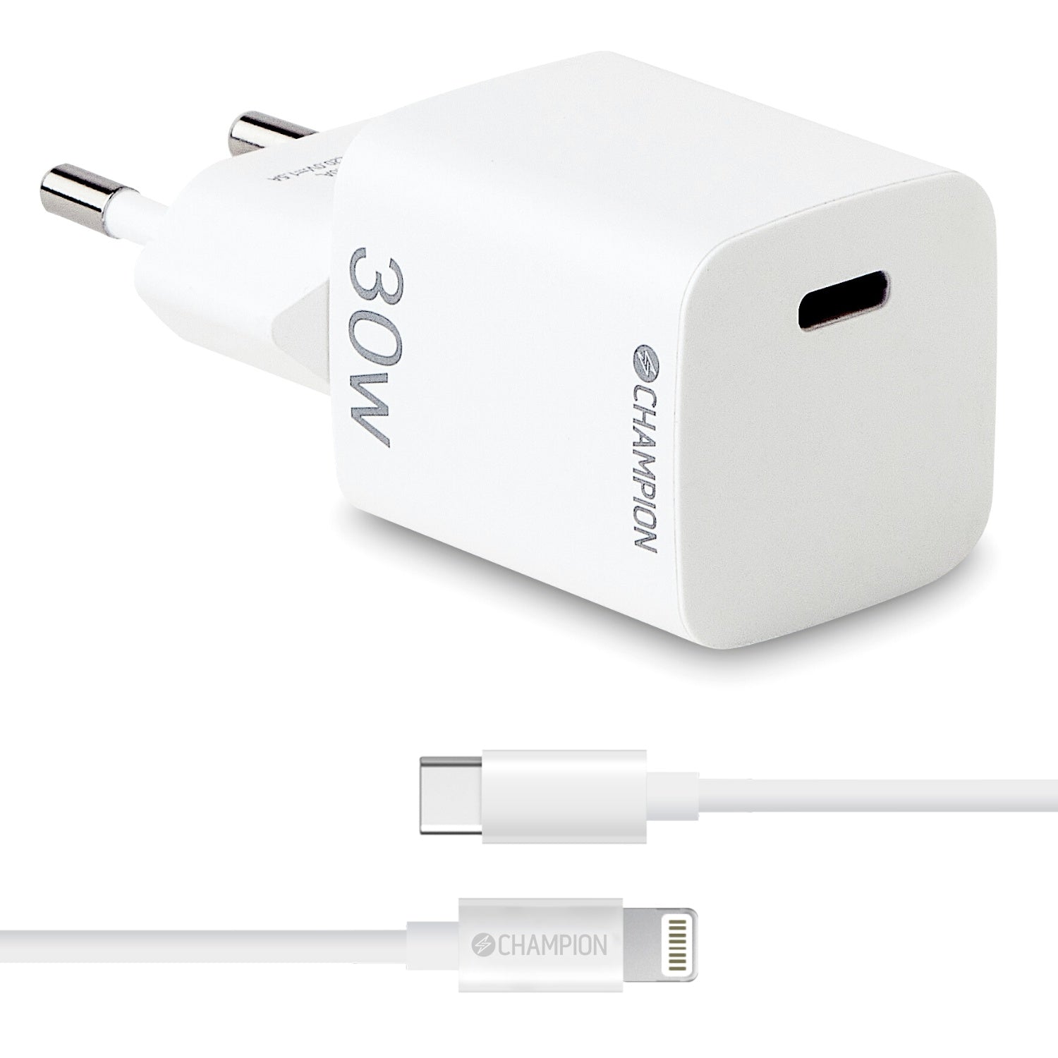Charger 30W + USB-C to Lightning Cable White