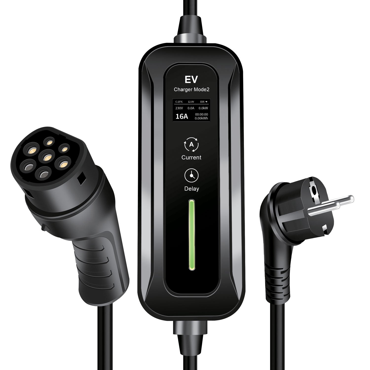 Charger Electric car Type 2 230V 1-phase 16A 3.7 kW 5m