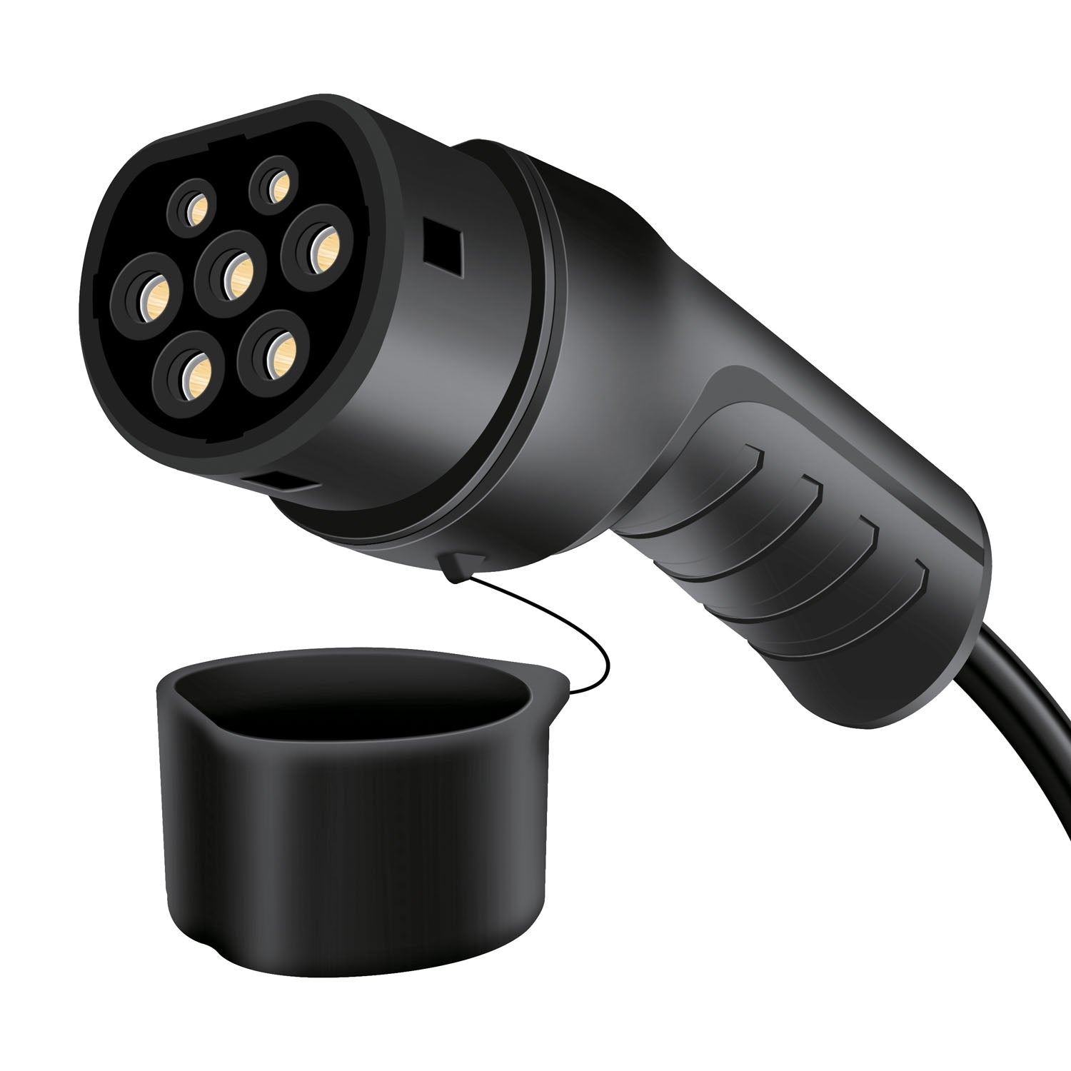 Charging cable Electric car Type 2 3-phase 32A 22kW 7.5m