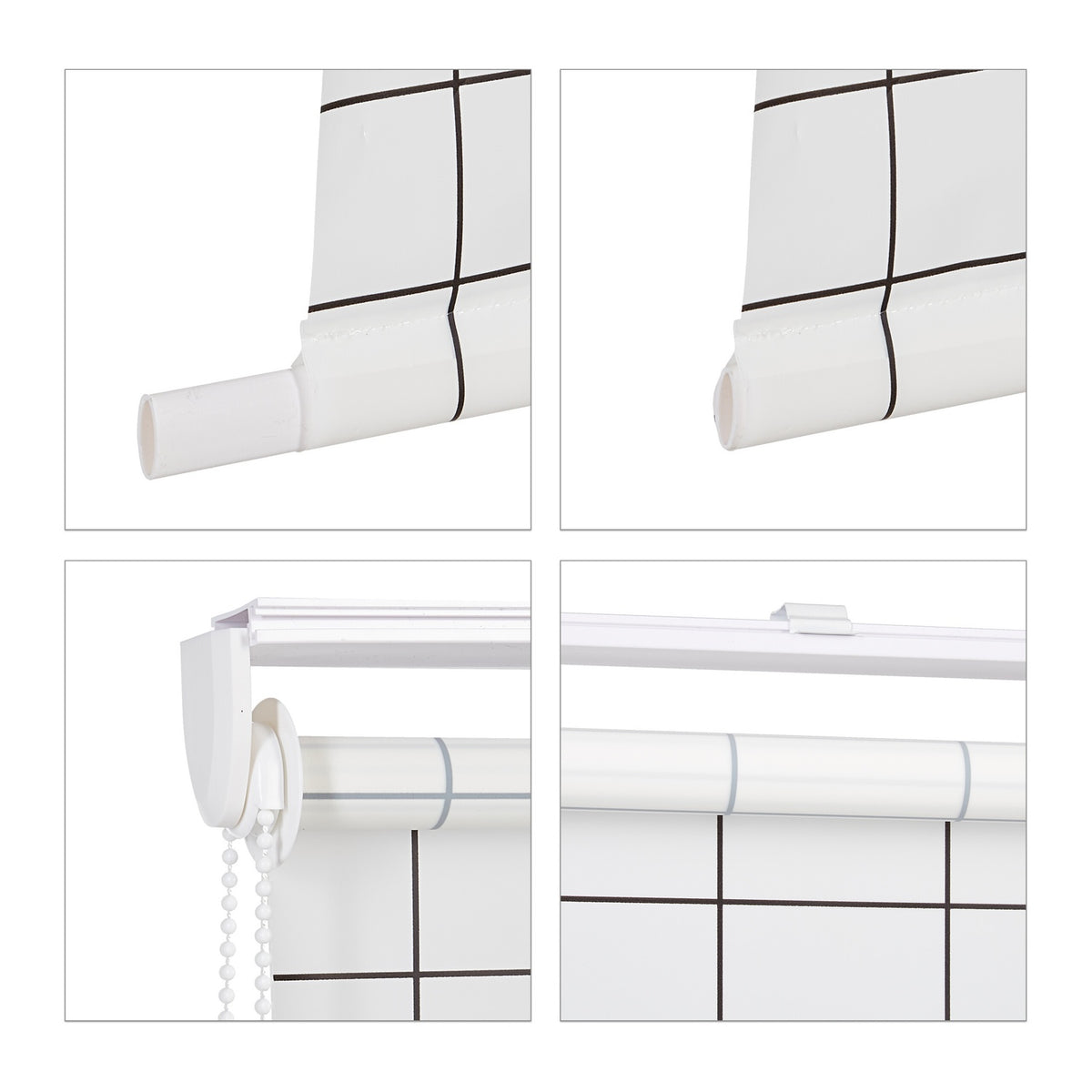Checkered shower curtain