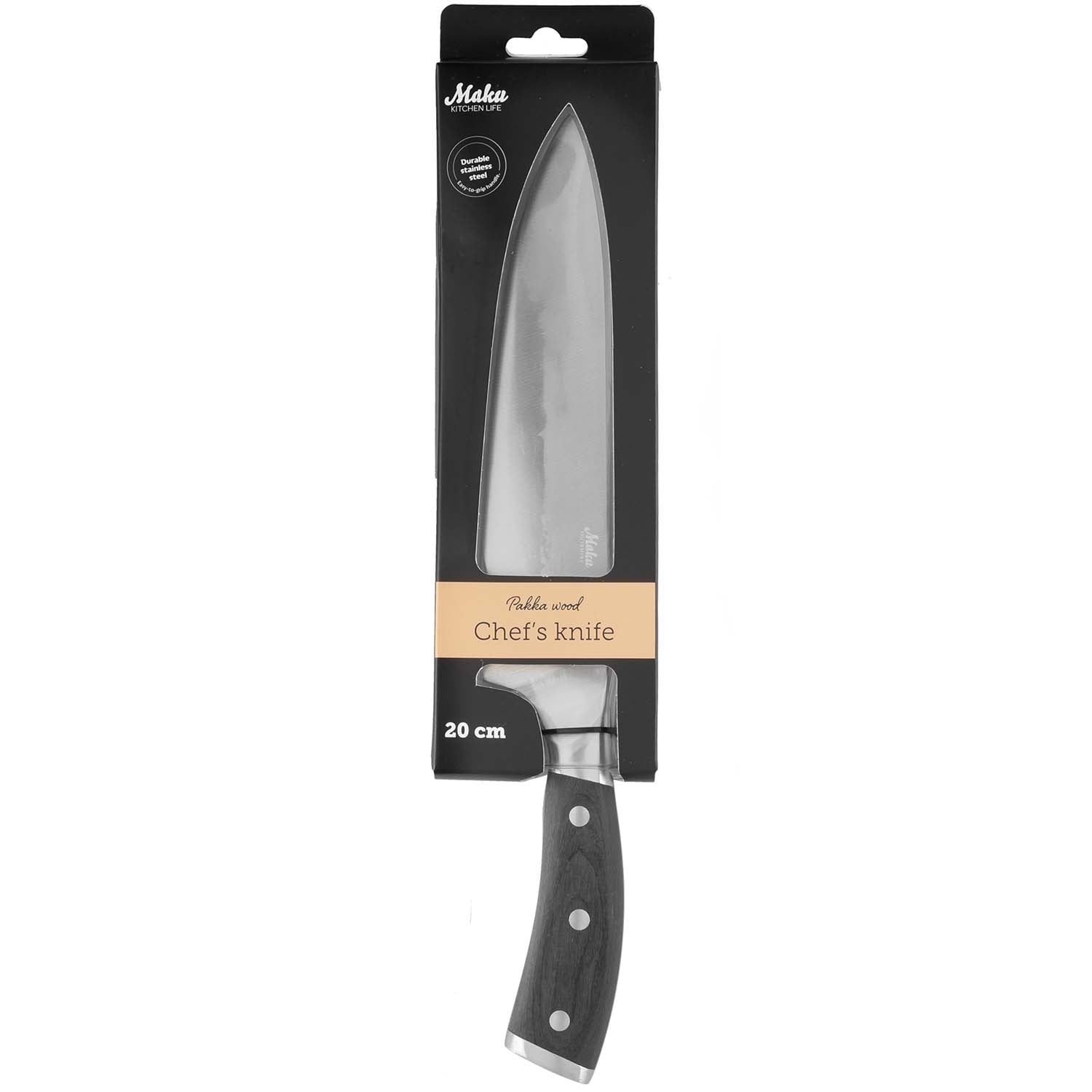 Chef Knife, 20 cm Pakka Wood Handle