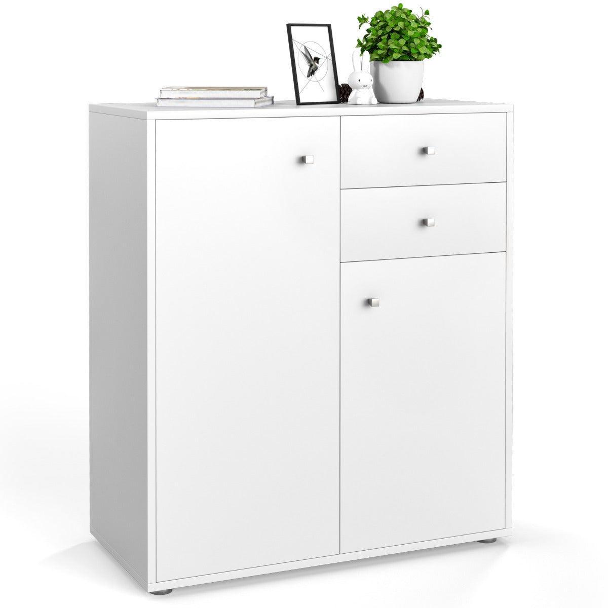 Chest of Drawers, 2 Doors 2 Drawers, 72 x 34 x 85.5 cm