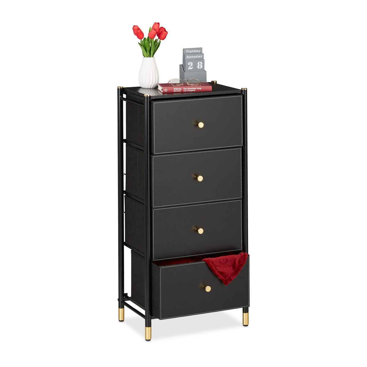 Chest of Drawers with 4 Spacious Compartments
