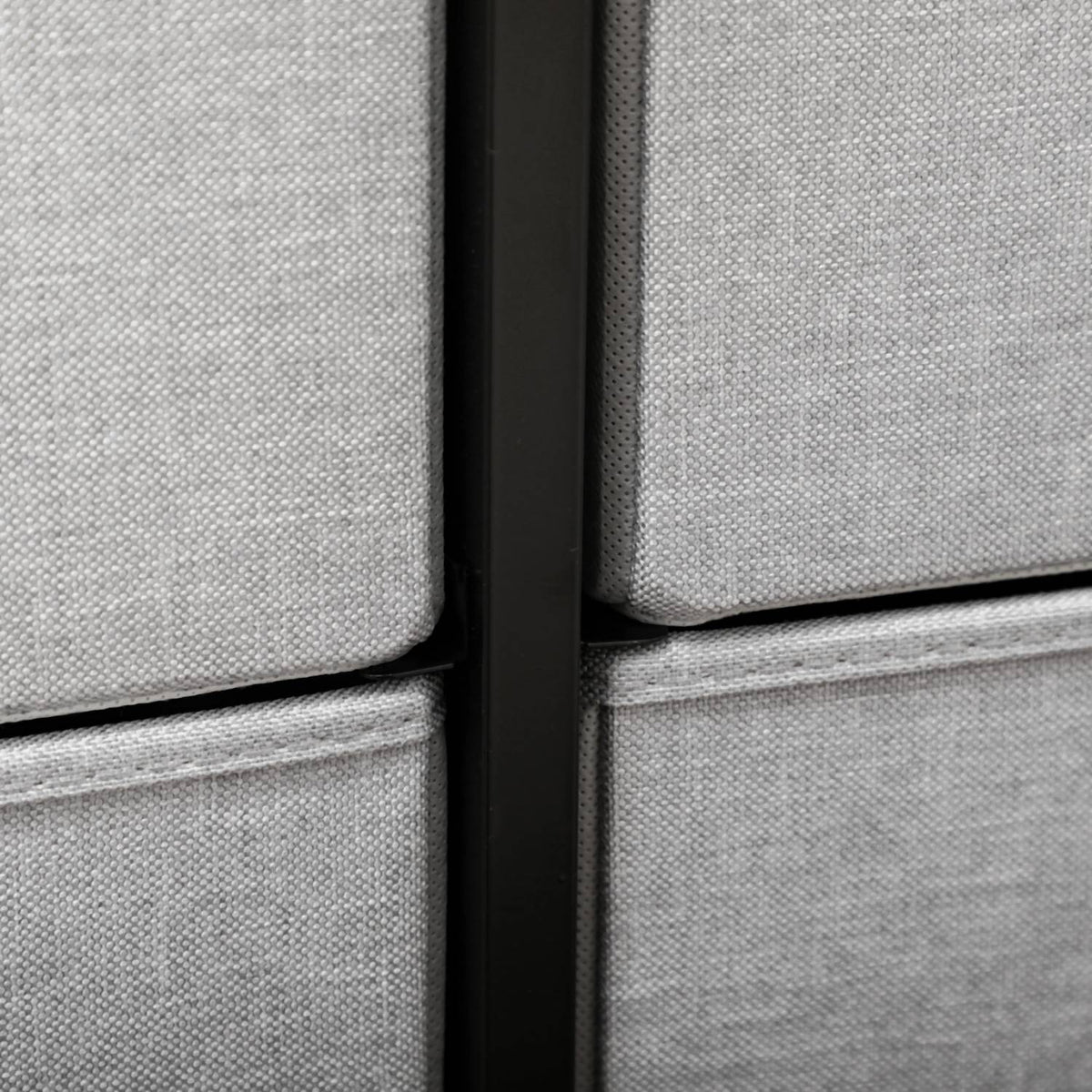 Chest of drawers sideboard with 8 folding fabric drawers, drawer cabinet with worktop, handle, multi-purpose cabinet with tilt protection, for living room, bedroom, gray