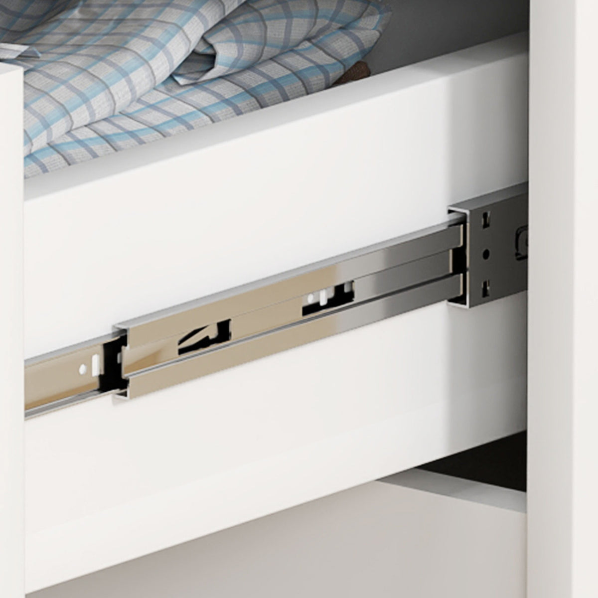 Chest of drawers side cabinet with 4 drawers, chest of drawers for living room, bedroom, high-gloss white 60 x 40 x 85cm |