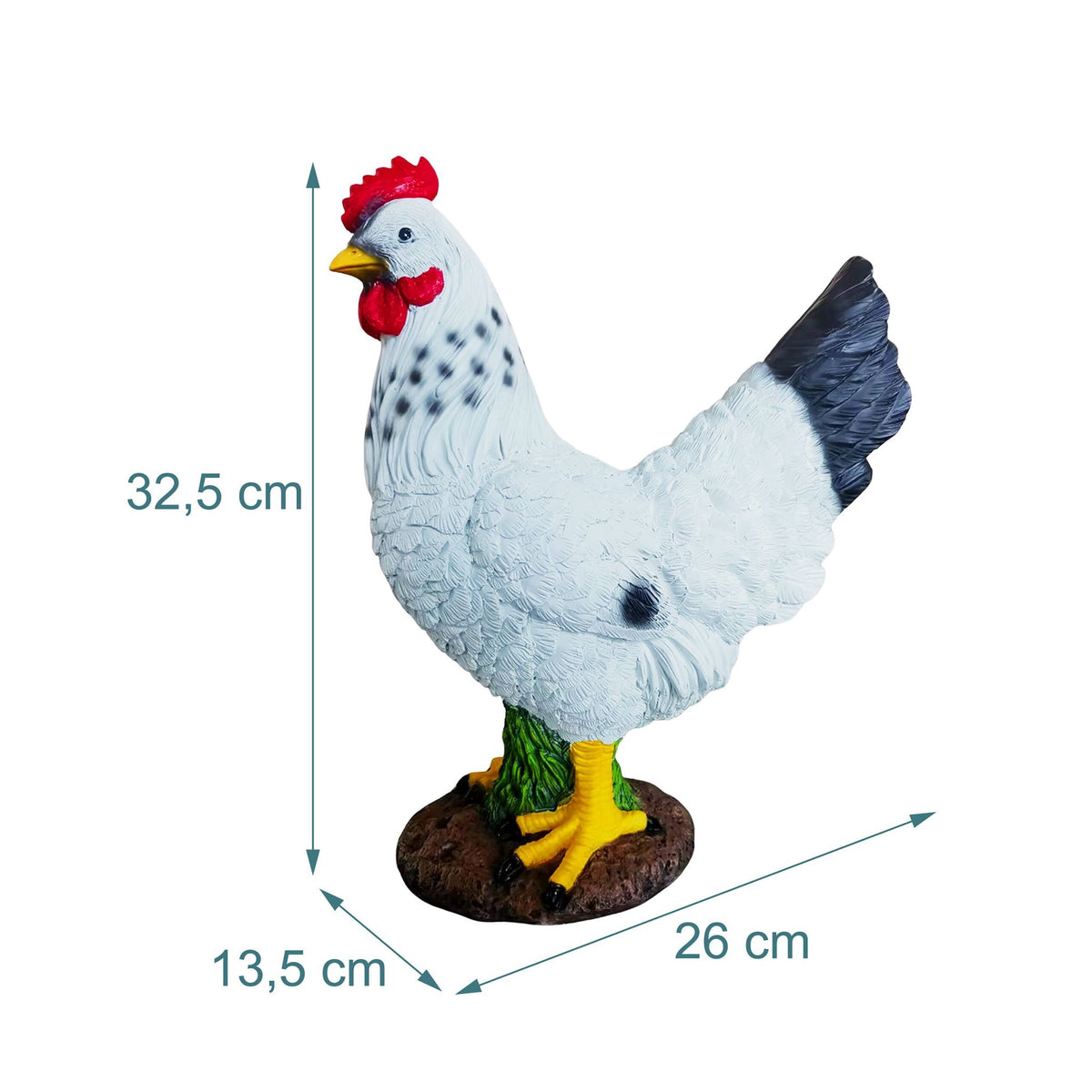 Chicken Garden Ornament – Polyresin, Weatherproof