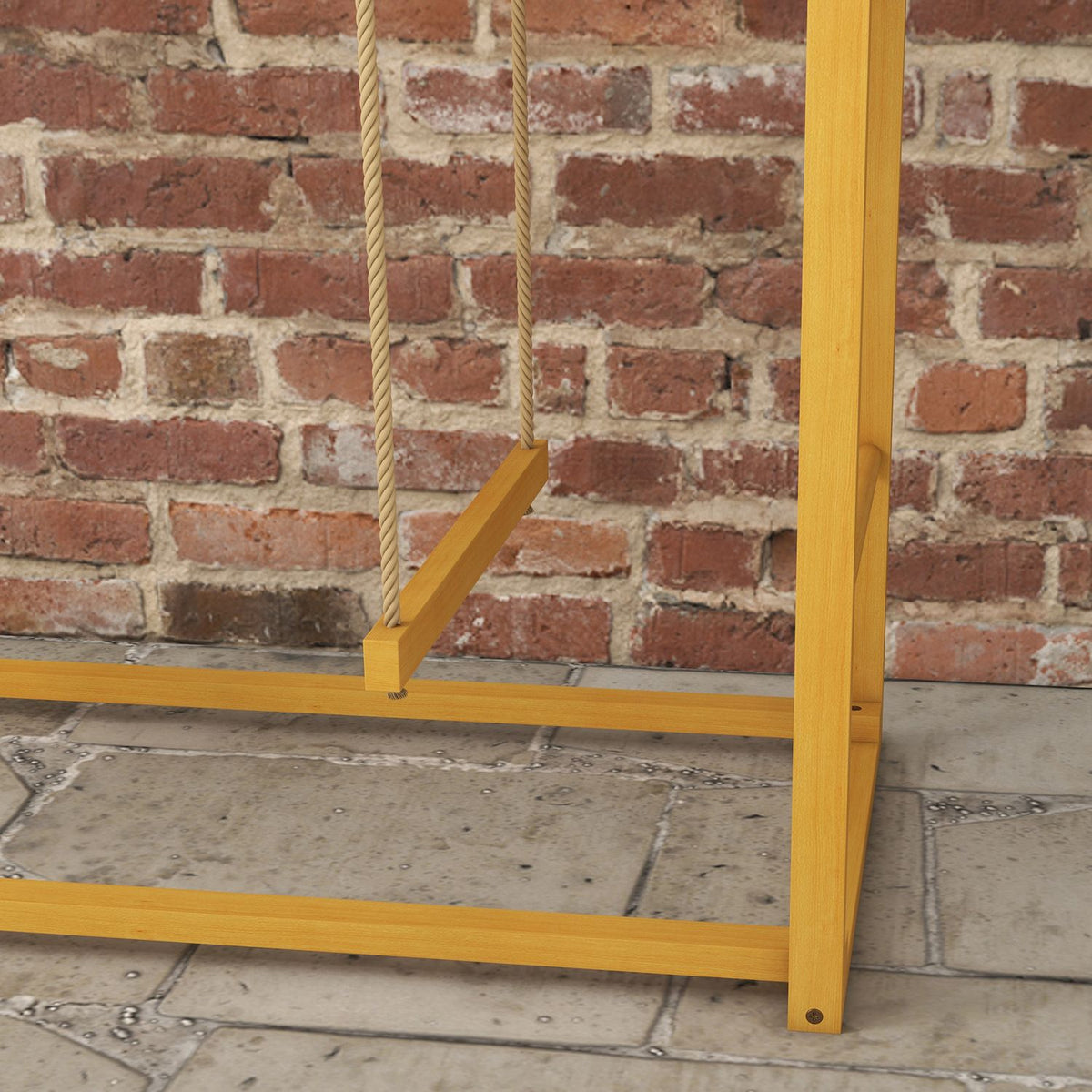 Chicken play frame made of wood, playground for chickens with swings and ladder chicken climbing frame for 3-4 chickens natural wood