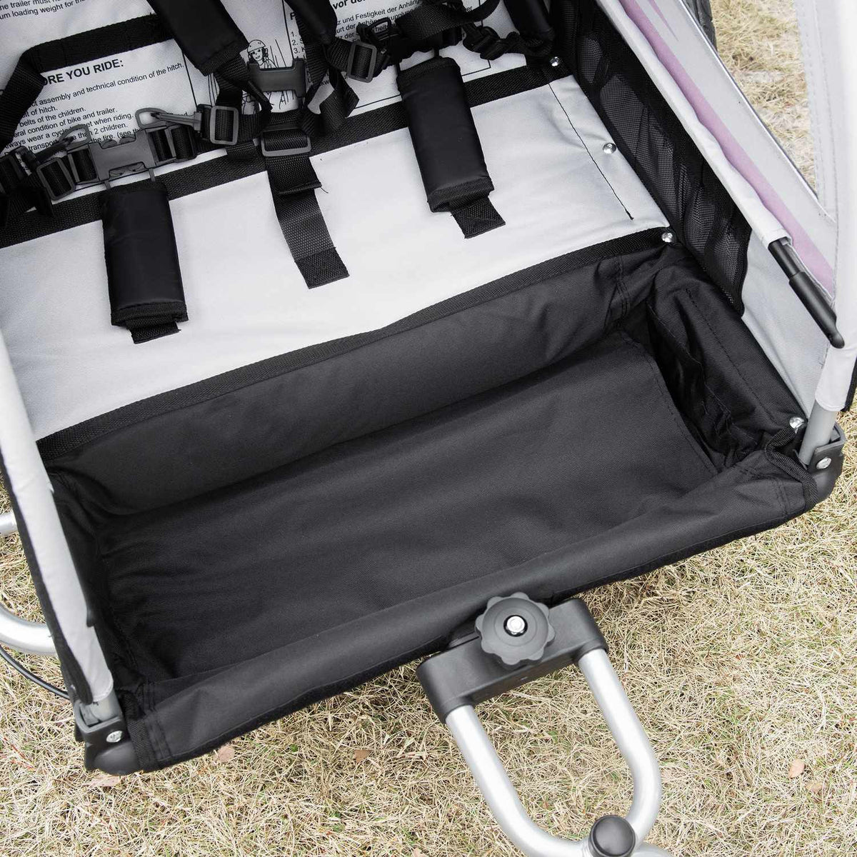Children'S Bike Trailer 2 In 1 Suspension, Mesh Door, 360° Rotating Front Wheel, Brake, Red+Black, 142X75X101Cm