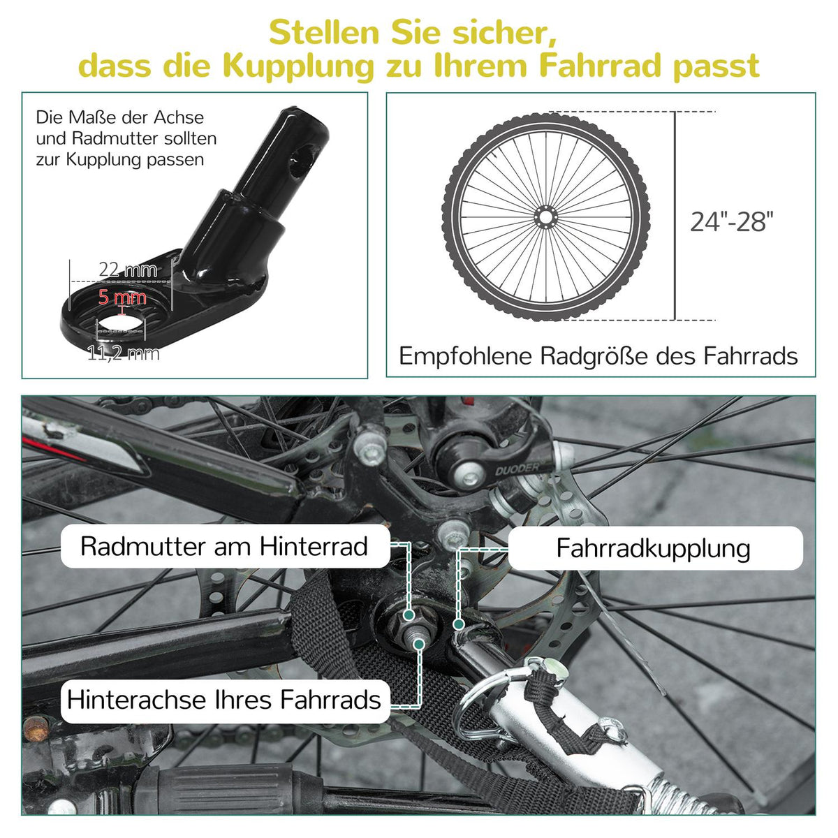Children'S Bike Trailer 2 In 1 Suspension, Mesh Door, 360° Rotating Front Wheel, Brake, Yellow+Black, 142X75X101Cm