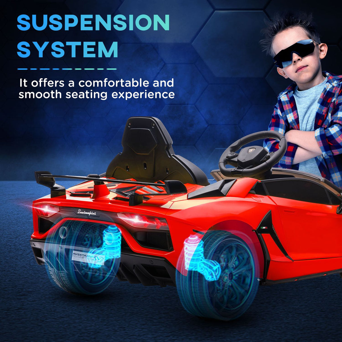 Children'S Electric Car 12V Electric Children'S Vehicle, Electric Vehicle Incl. 2.4G Remote Control, With Mp3 Player, Horn, Light, For 3-5 Years Children