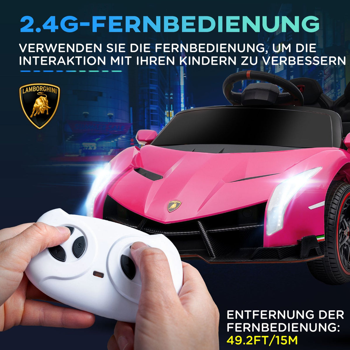 Children'S Electric Car Children'S Car With Display, Remote Control, Children'S Vehicle With Bluetooth, Electric Vehicles With Music Function