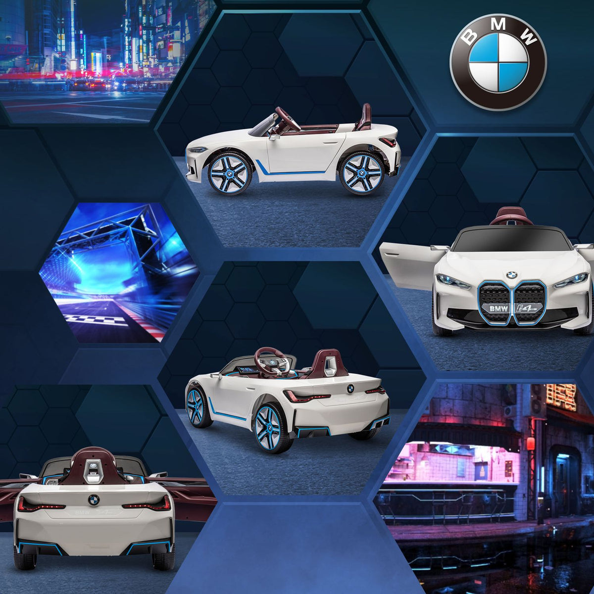 Children'S Electric Car, Electric Vehicles With Remote Control, Children'S Car With Headlights, Electric Children'S Vehicle With Mp3 Player, 3-5 Km/H
