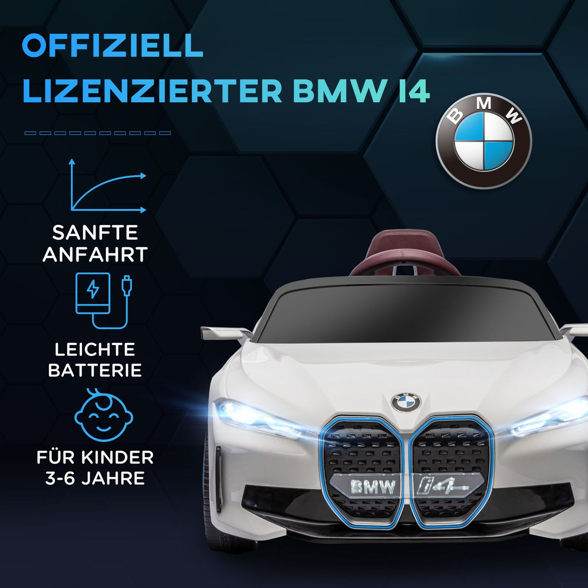 Children'S Electric Car, Electric Vehicles With Remote Control, Children'S Car With Headlights, Electric Children'S Vehicle With Mp3 Player, 3-5 Km/H