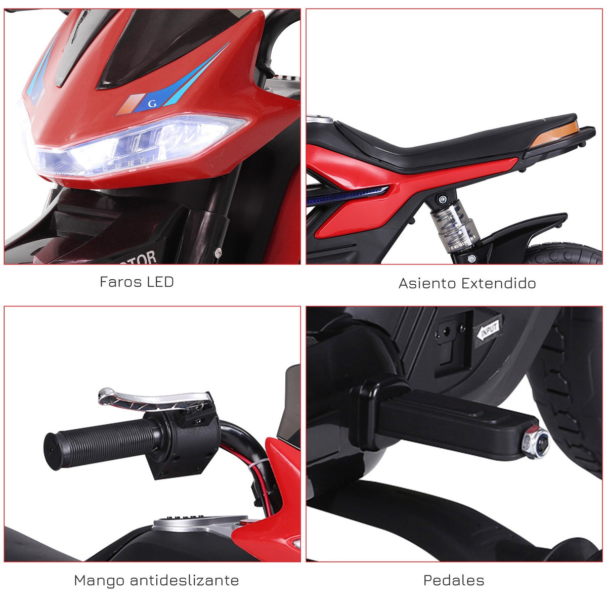 Children'S Electric Motorcycle Electric Motorcycle With Light, Music, Mp3, Training Wheels, 3 Km/H, For 3-6 Years