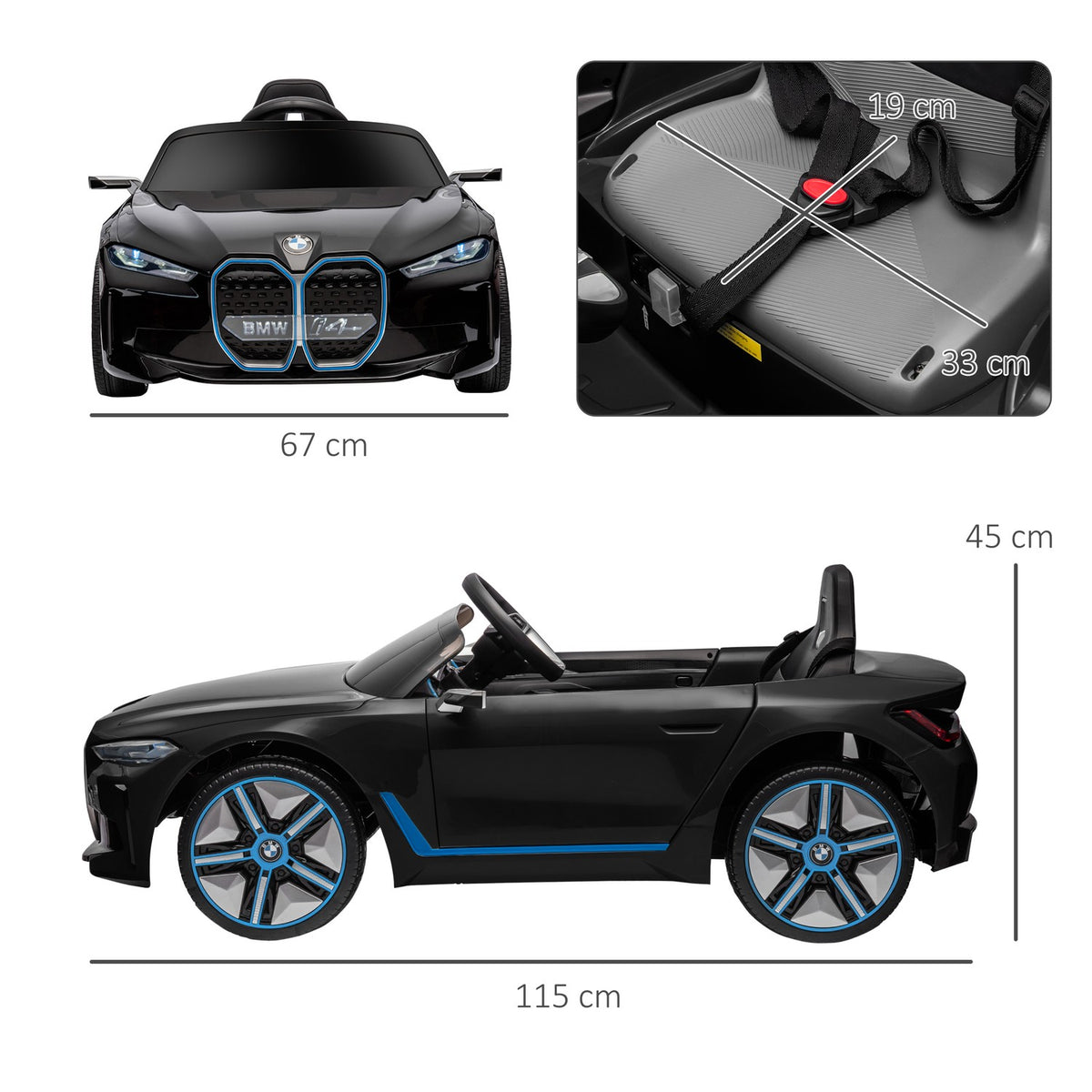 Children'S Electric Vehicle Remote Control Headlight Mp3 Player 3-5 Km/H