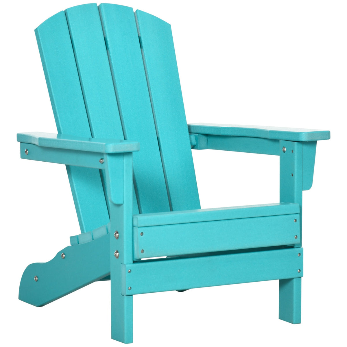 Children'S Garden Chair Adirondack Chair With Slat Design Balcony Chair Ages 3+ Teal