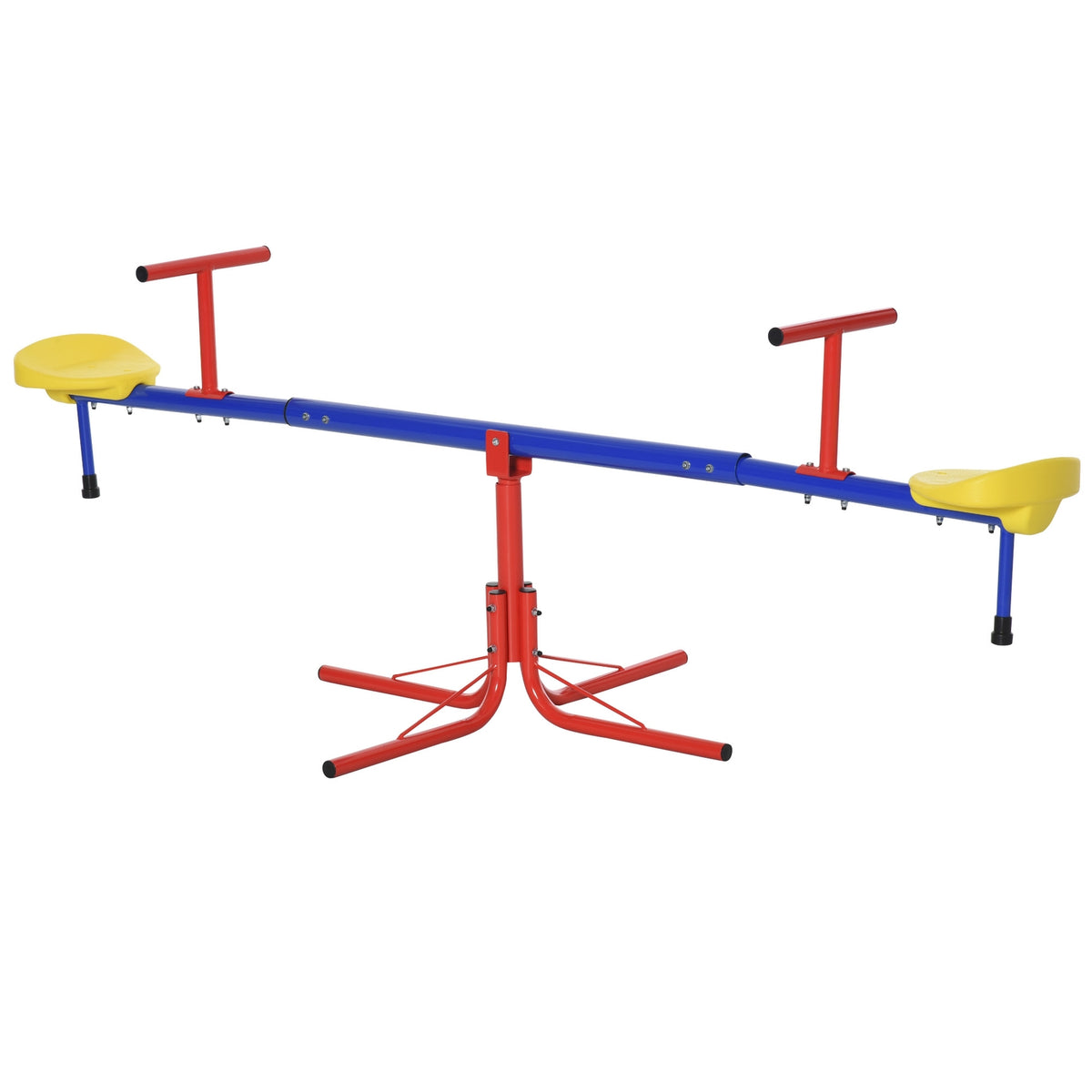 Children'S Garden Seesaw 360° Rotating Seesaw Carousel Seesaw For 3-8 Years Metal Multicolored 182 X 77 X 63 Cm