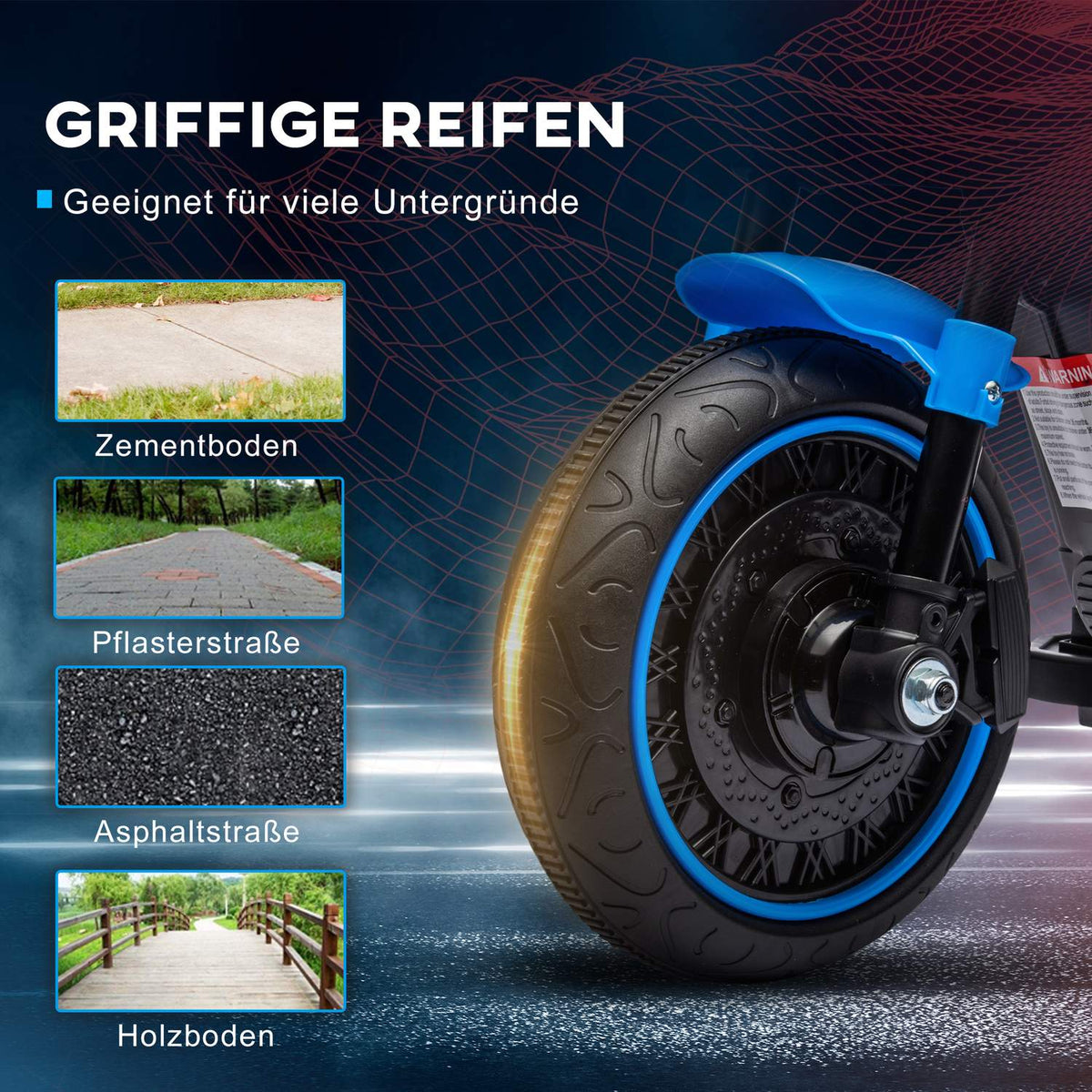 Children'S Motorcycle Children'S Electric Motorcycle Electric Vehicle Children'S Vehicle With 2 Removable Support Wheels, 1.5-3 Km/H, For 1.5-3 Years Children
