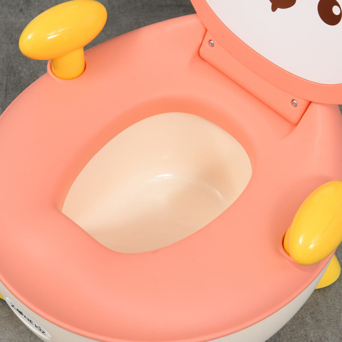 Children'S Potty Children'S Toilet In Fox Design, Baby Potty With Handle, Folding Lid, Non-Slip Potty Chair From 6 Months To 3 Years