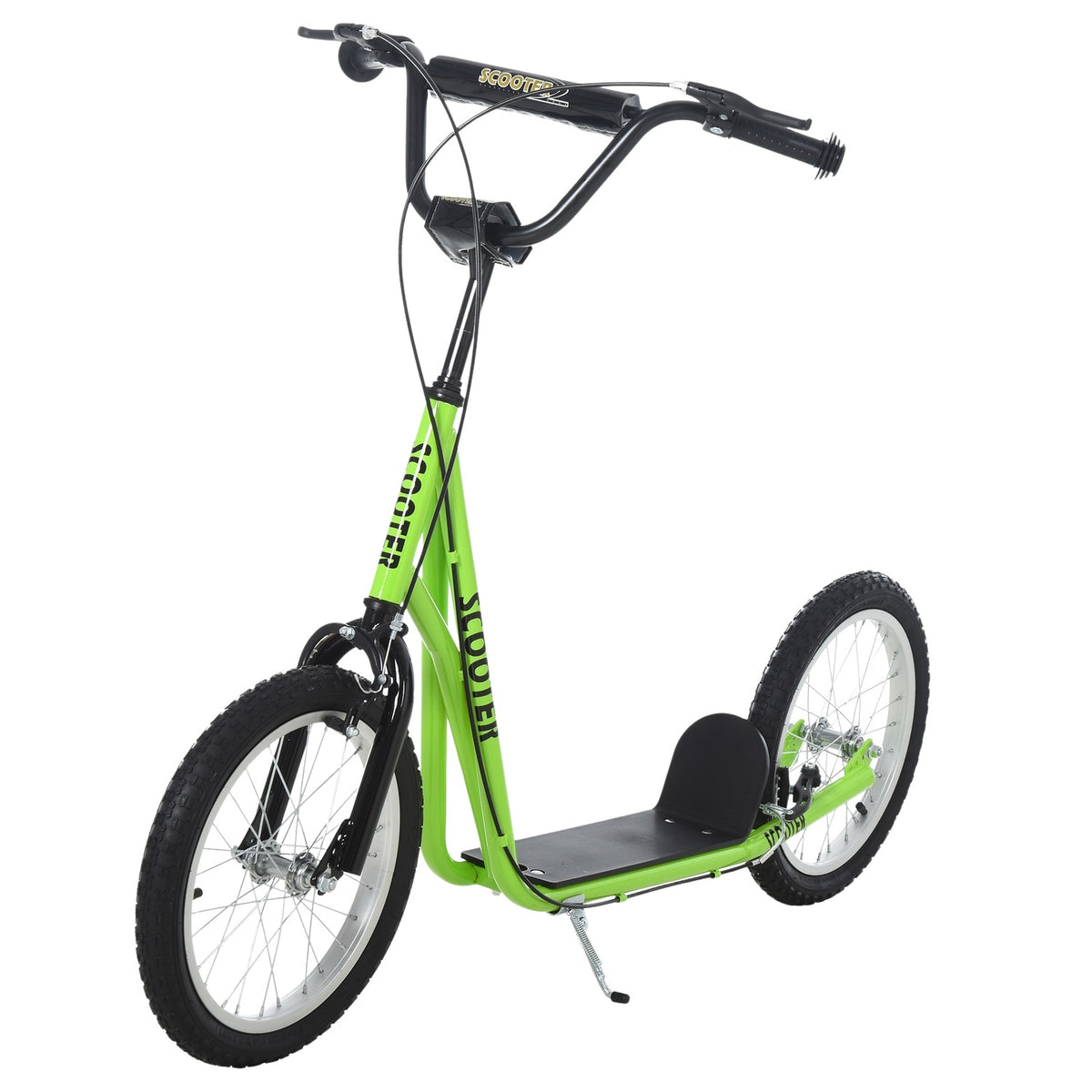 Children'S Scooter, City Scooter, Kick Scooter, Children'S Kickboard With Pneumatic Tires And Handbrake, Scooter For Children From 5 Years, 16 Inches