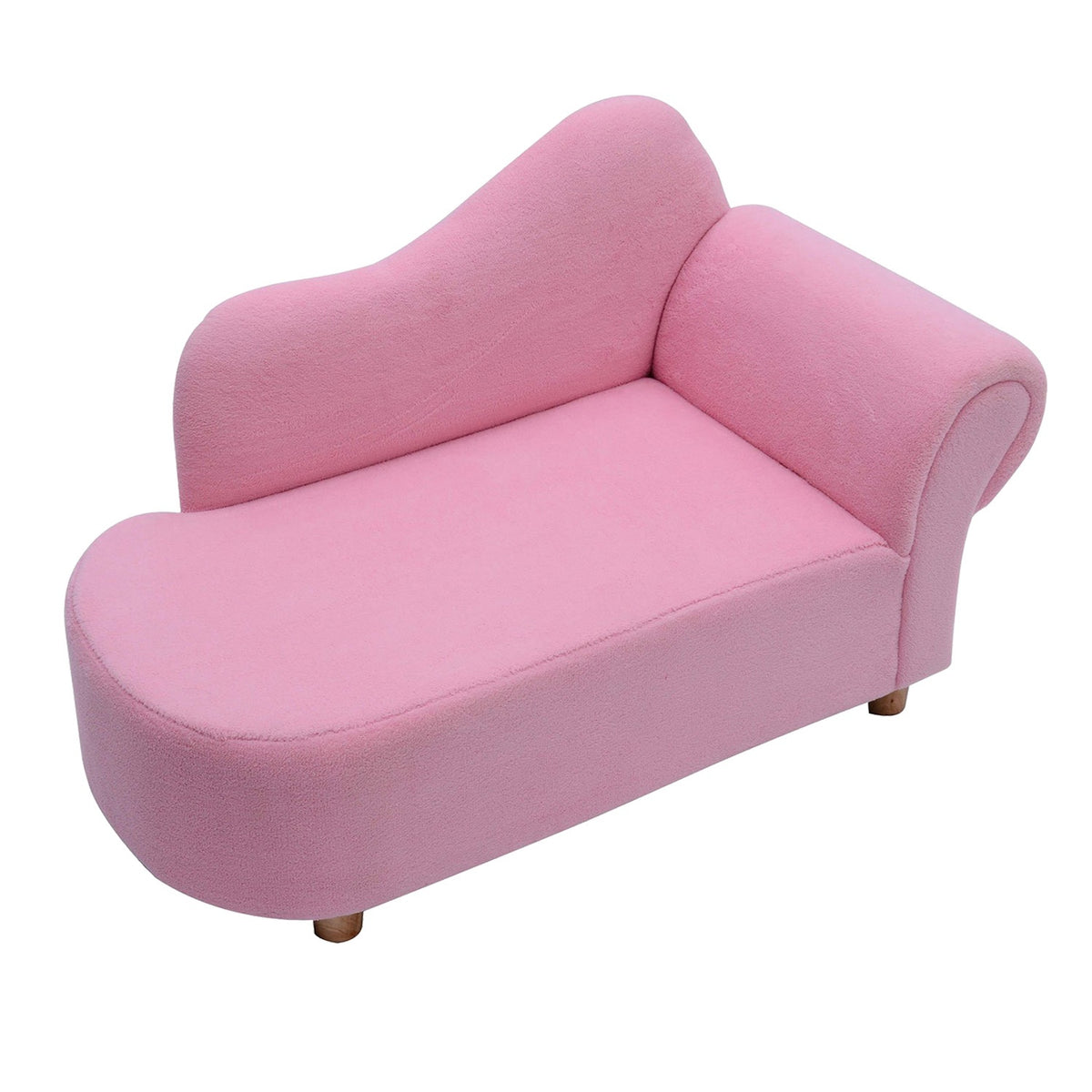 Children'S Sofa Mini Chaise Longue For Children, Comfortable And Stylish, Pink
