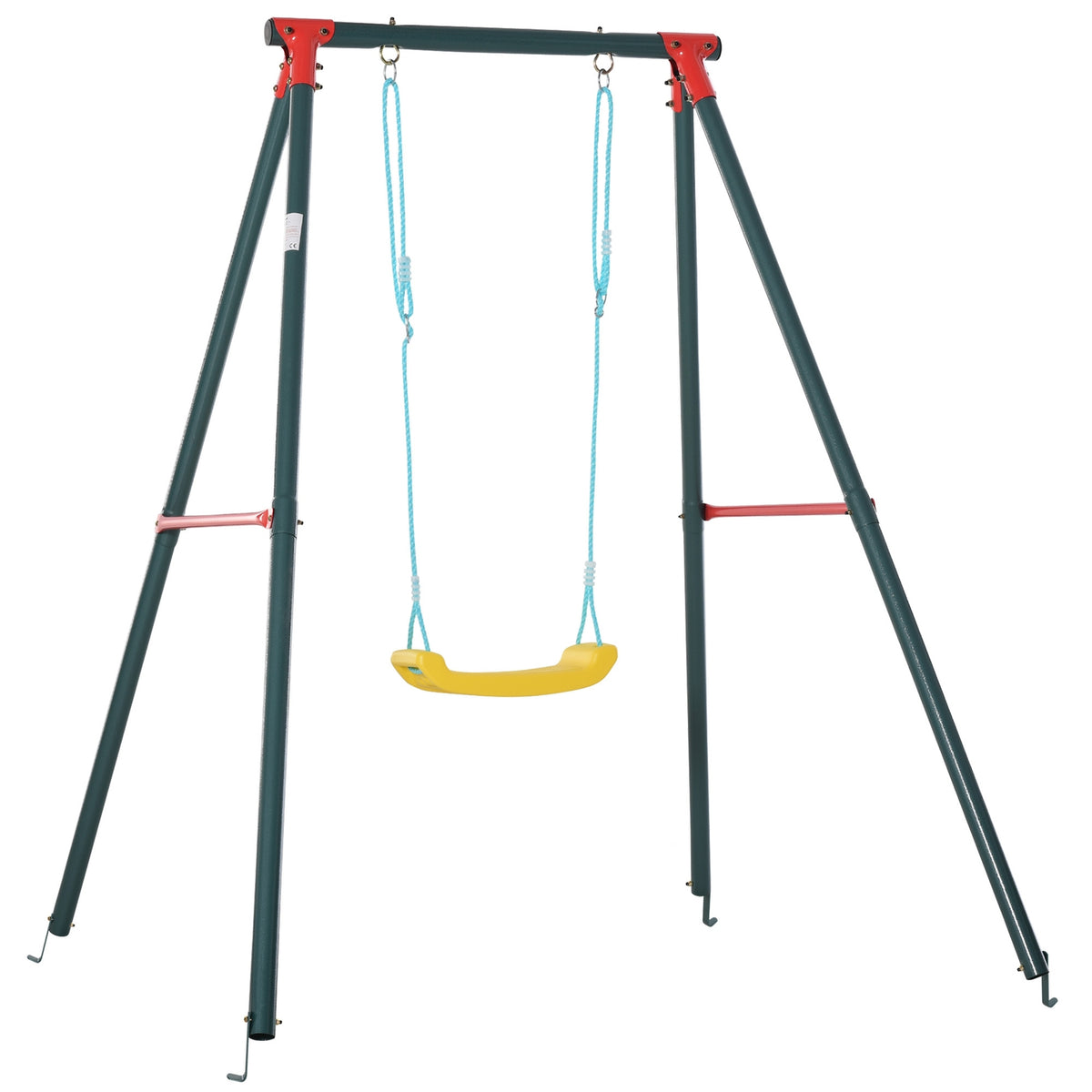 Children'S Swing Garden Swing With Metal Frame, For 6-12 Years, 155X160X180Cm