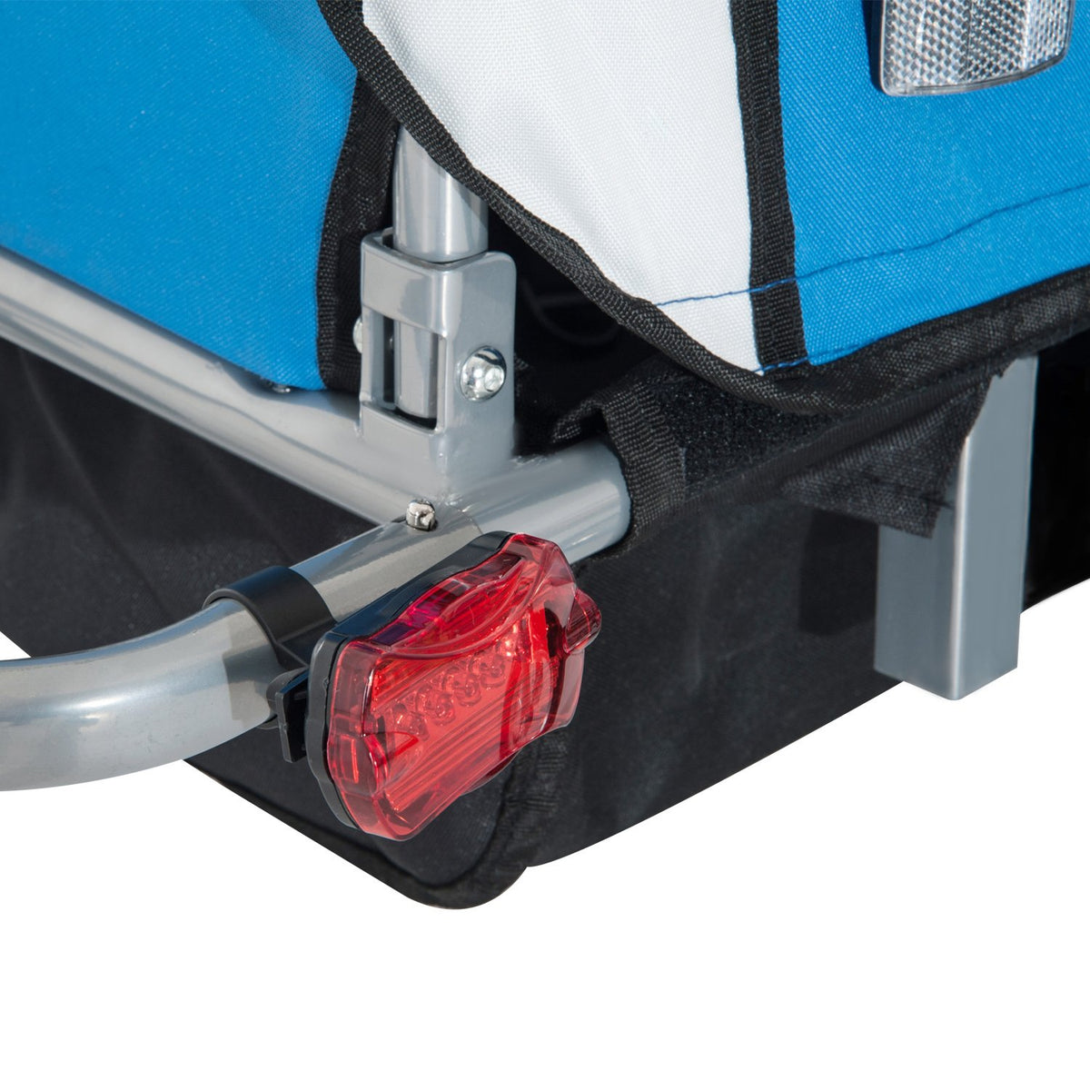 Children'S Trailer Bicycle Trailer Flag, Rain Cover, Breathable, Oxford Fabric, Blue, 155X88X108Cm