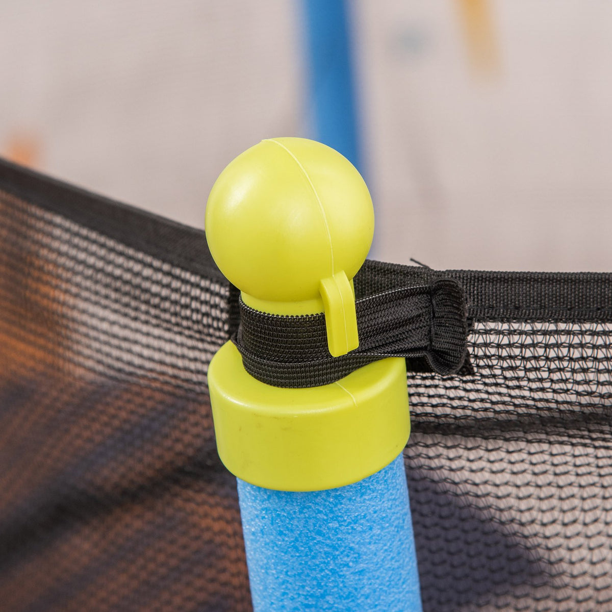 Children'S Trampoline 5.3Ft Garden Trampoline With Safety Net And Edge Cover, Rubber Rope, Blue, 163.5H Cm, Up To 60 Kg