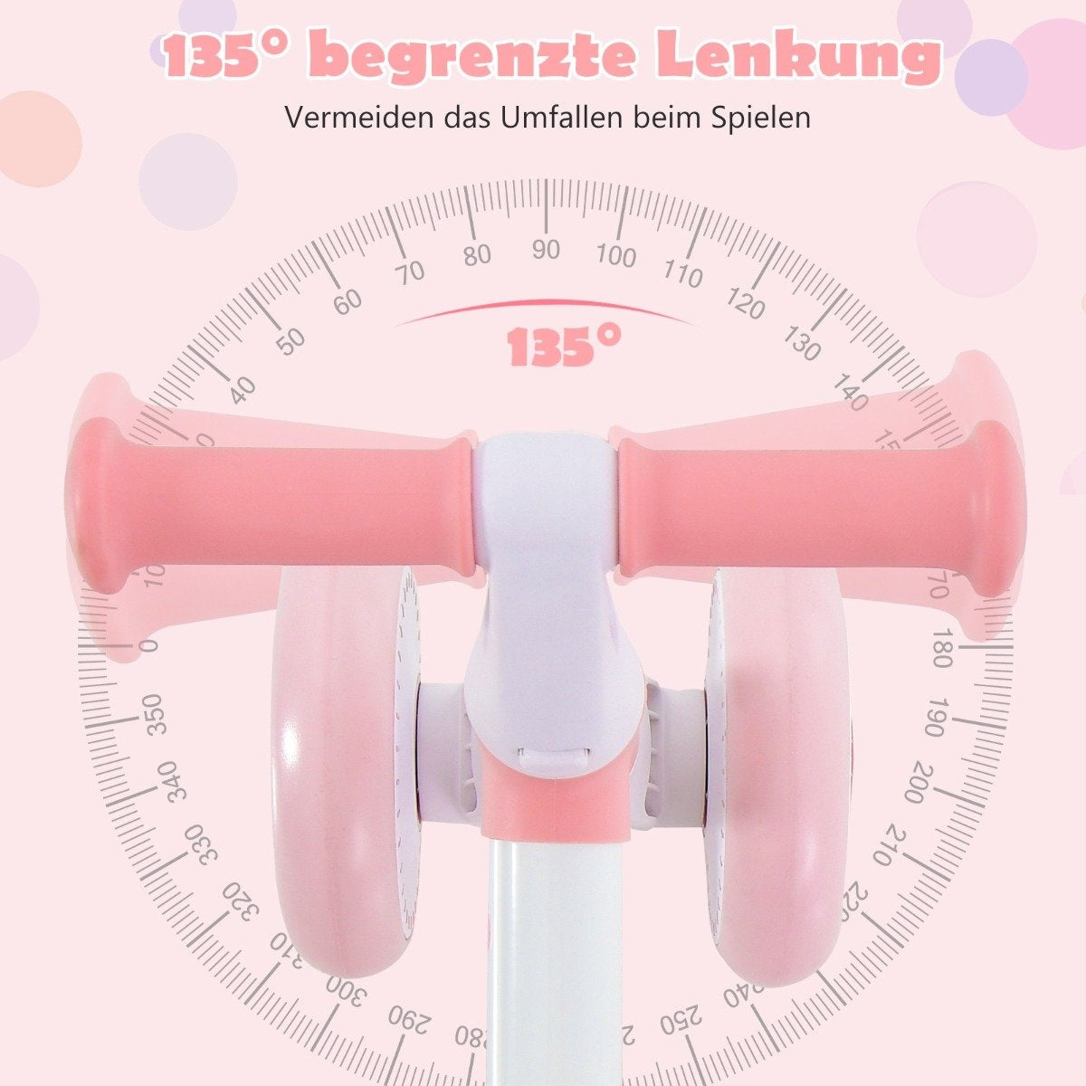 Children's Balance Bike with Adjustable Seat Height & Foldable Design Learning Balance Bike from 1 Years Pink