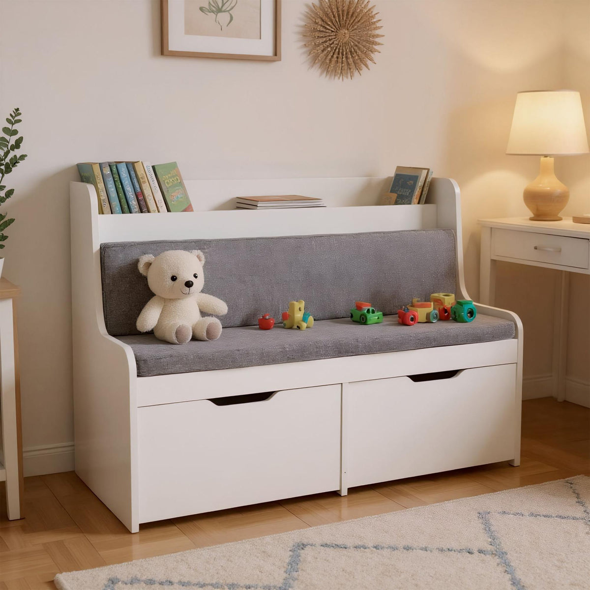 Children's Bench with Storage, 2 Drawers