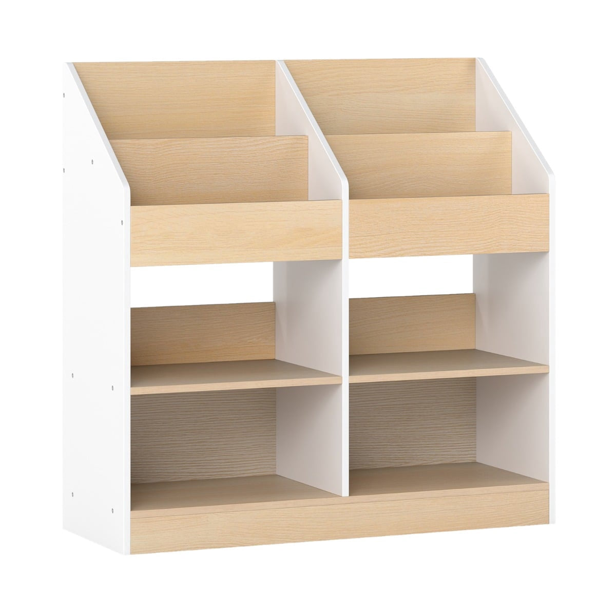 Children's Bookshelf with 4 Cubes & Storage Compartments