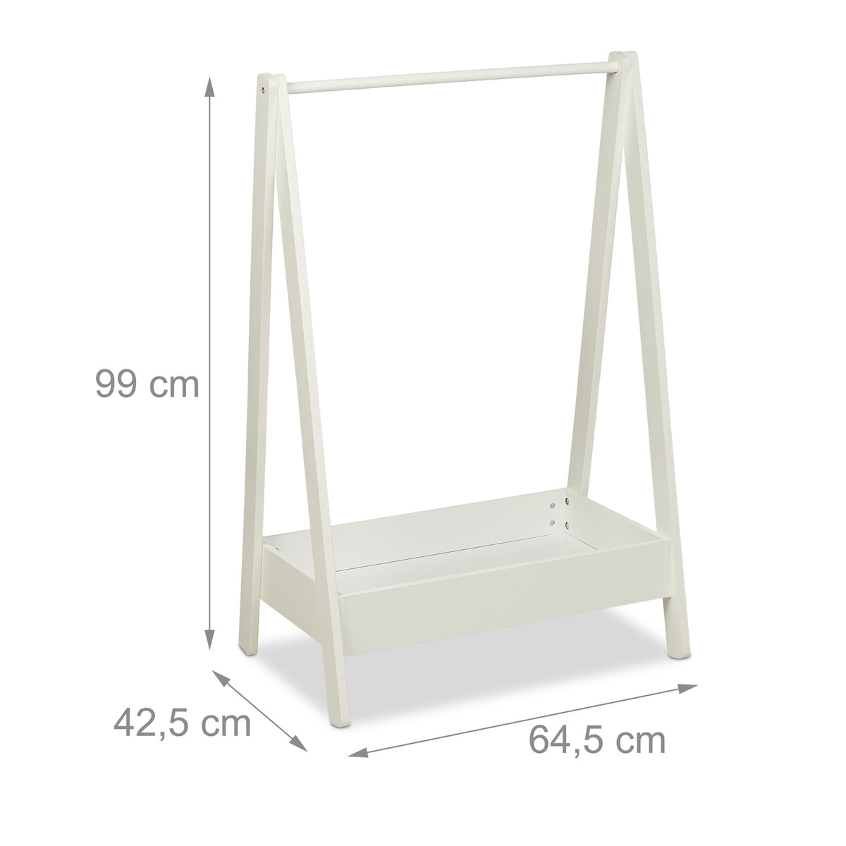 Children's Clothes Rack with Storage Tray