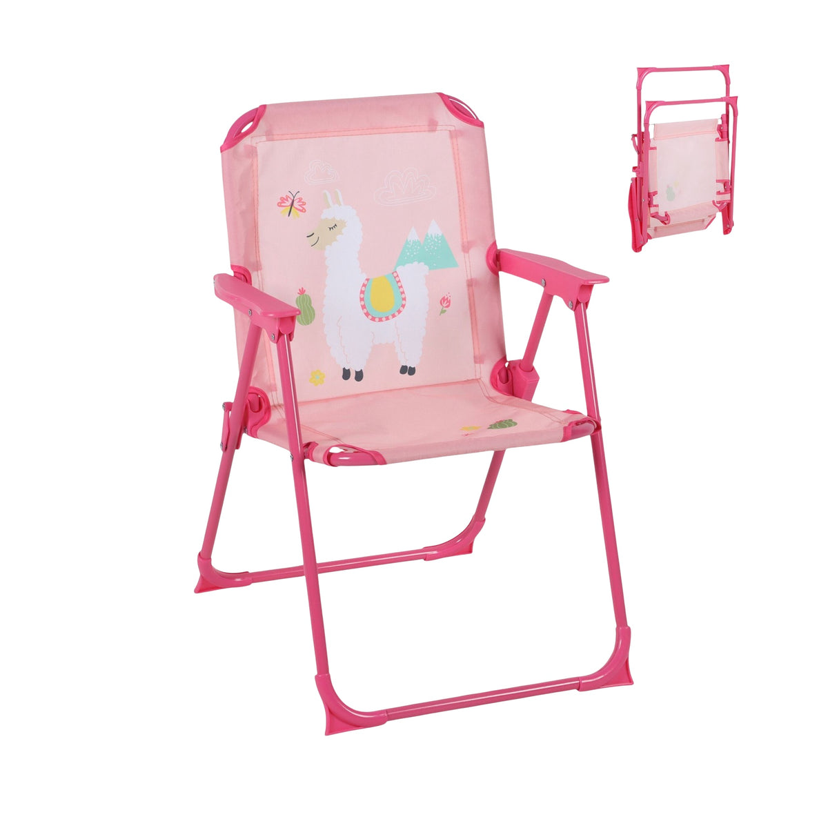 Children's Folding Camping Chair with Animal Motif