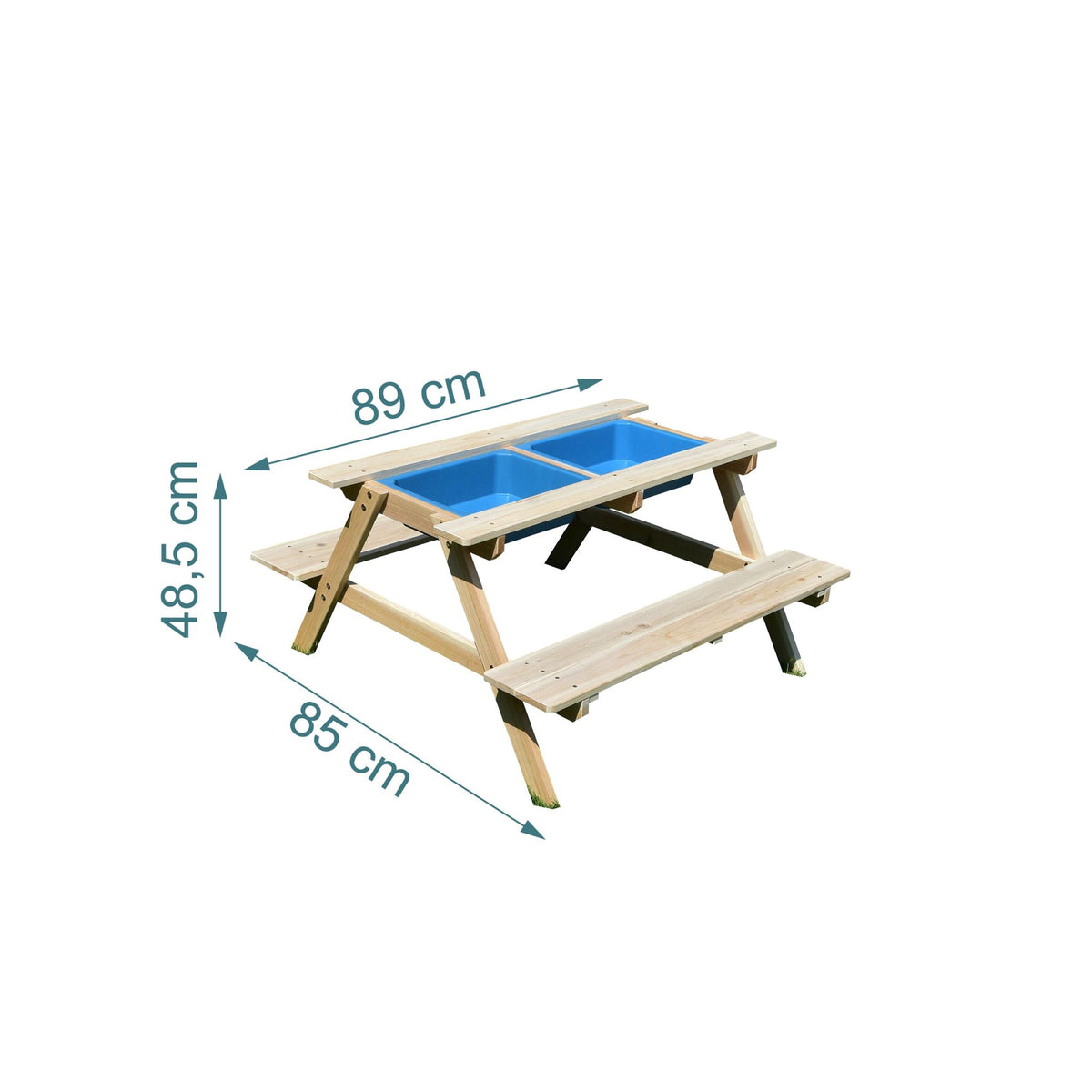 Children's Picnic Bench with Chalkboard & Sand Tubs