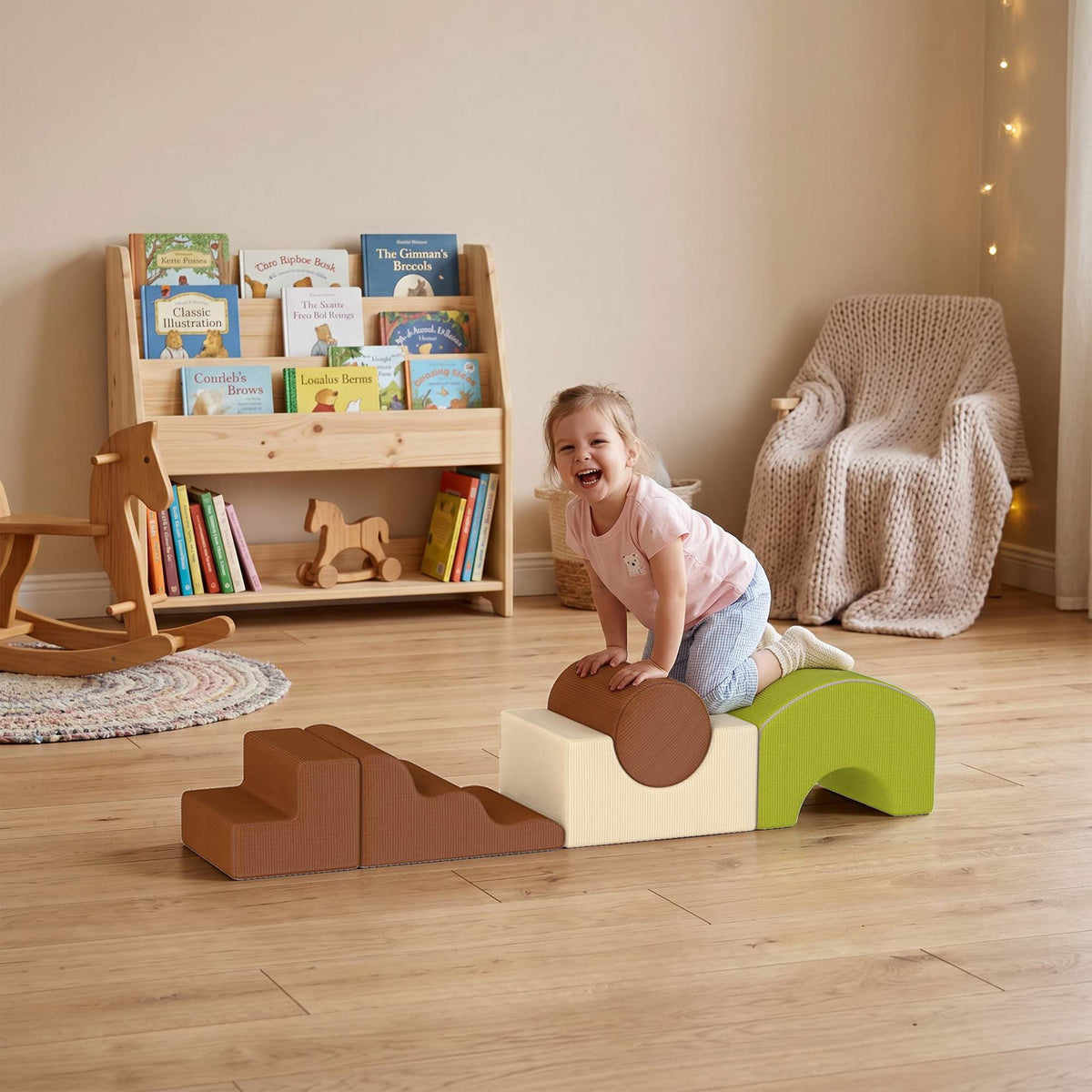 Children's Soft Play Set, 5-Piece Foam Blocks, Corduroy