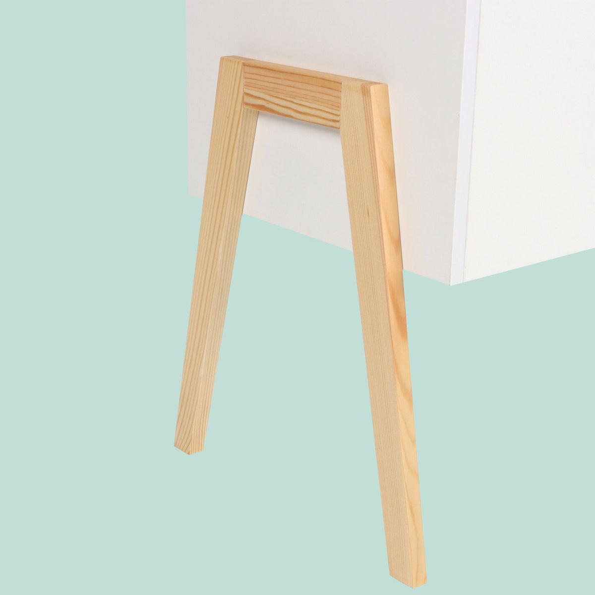 Children's Toy Chest – Scandinavian Design, Wooden Legs