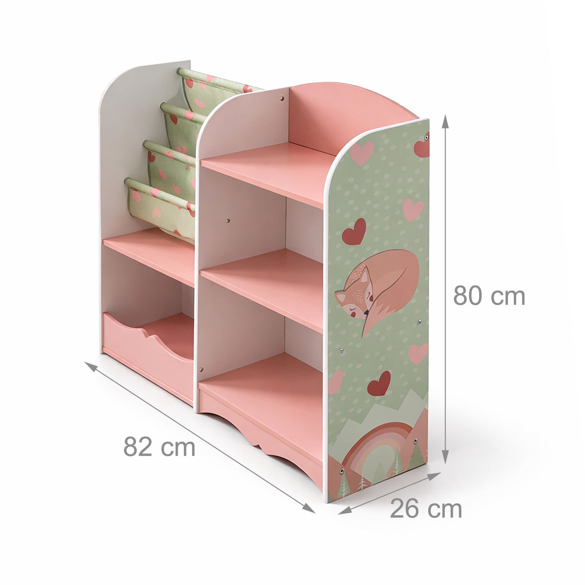 Children's Toy Storage Shelf with 7 Compartments