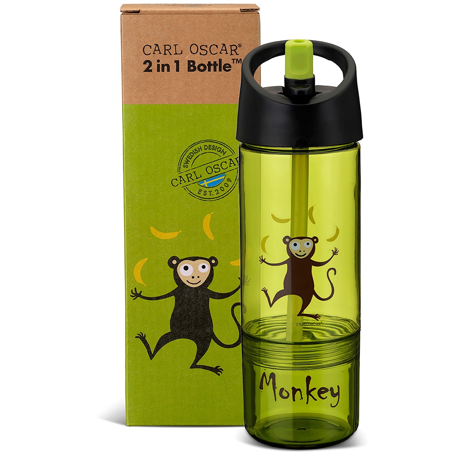 Children's bottle 2 in 1 0.3 + 0.15L Lime