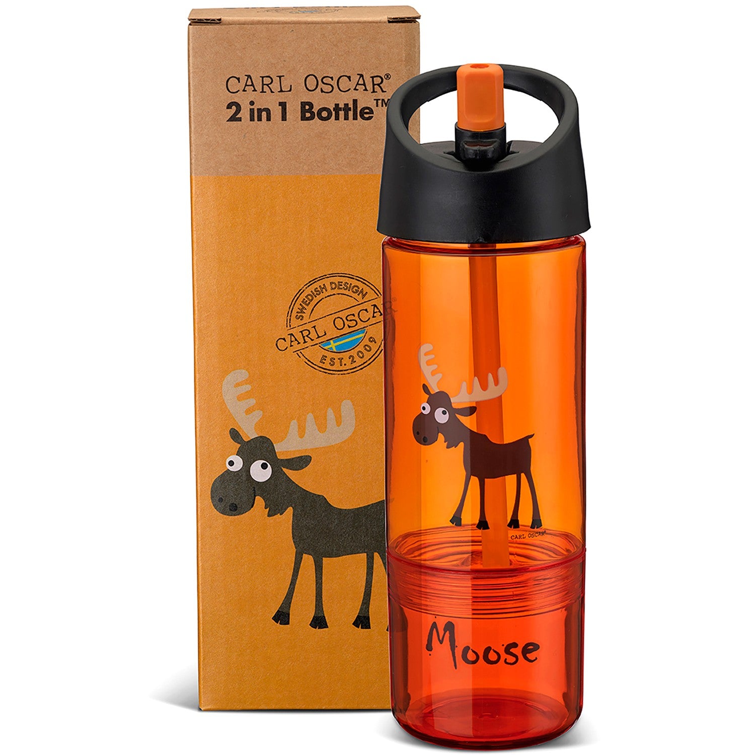 Children's bottle 2 in 1 0.3 + 0.15L Orange