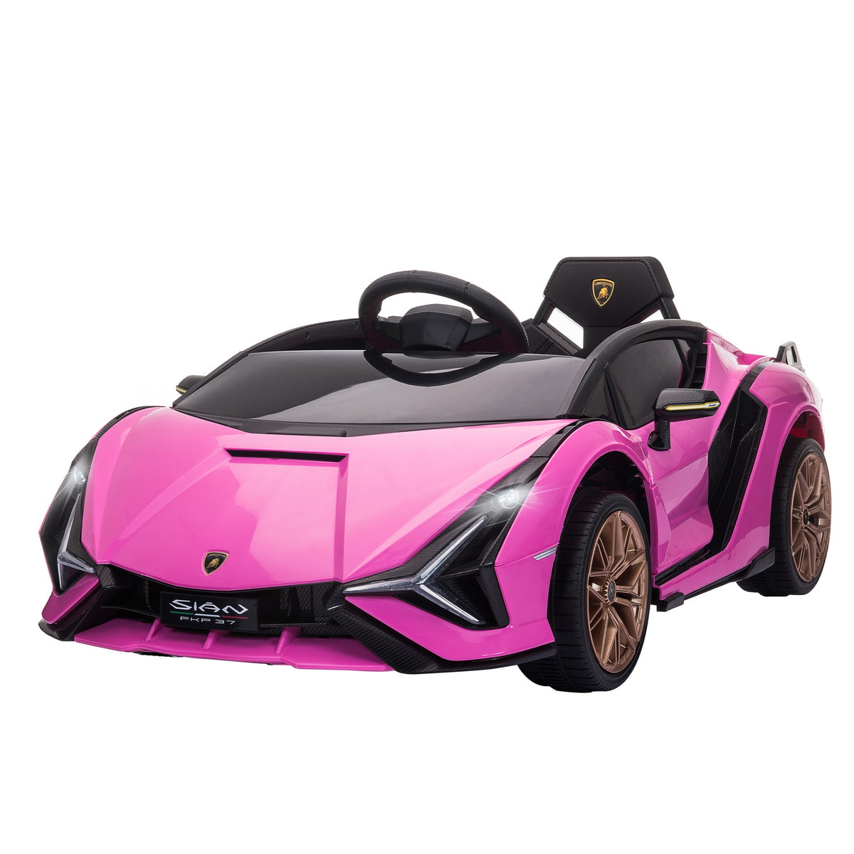 Children's electric SUV car with 3 gears, seat belts, remote control, music (MP3/USB) light, for 37-60 months, load capacity 25kg, pink