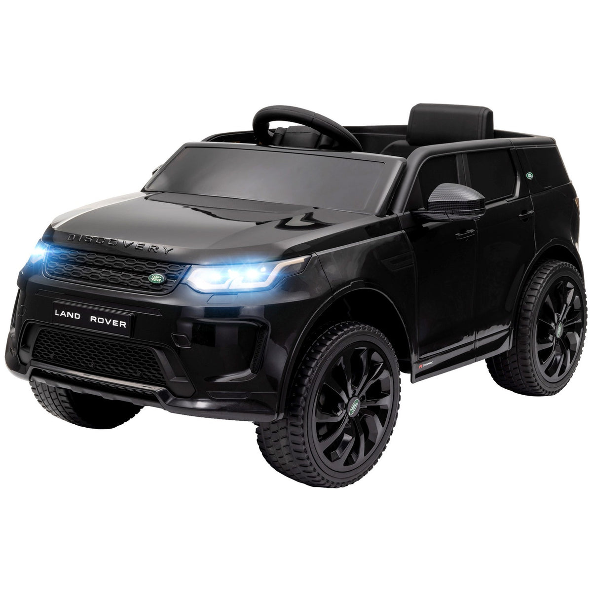 Children's electric car 12V children's car with 2.4G remote control, music, horn, electric vehicle with LED lights, USB/MP3 port, 3-5 km/h, for children 3-6 years, black