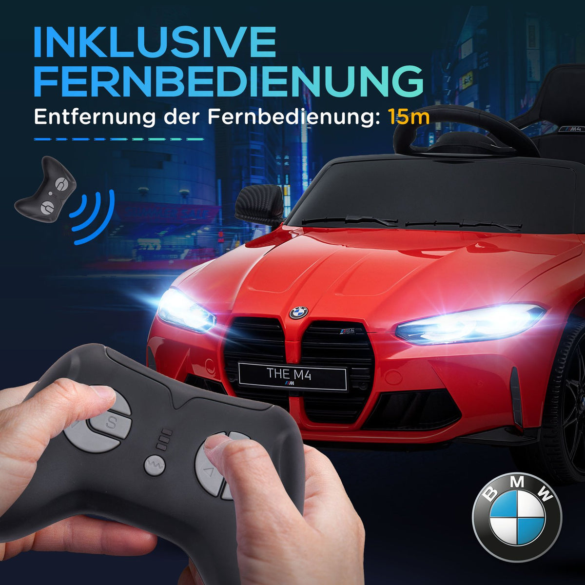 Children's electric car 12V children's car with 2.4G remote control, suspension, electric vehicle with MP3, USB, LED lights, horn, for 3-5 years