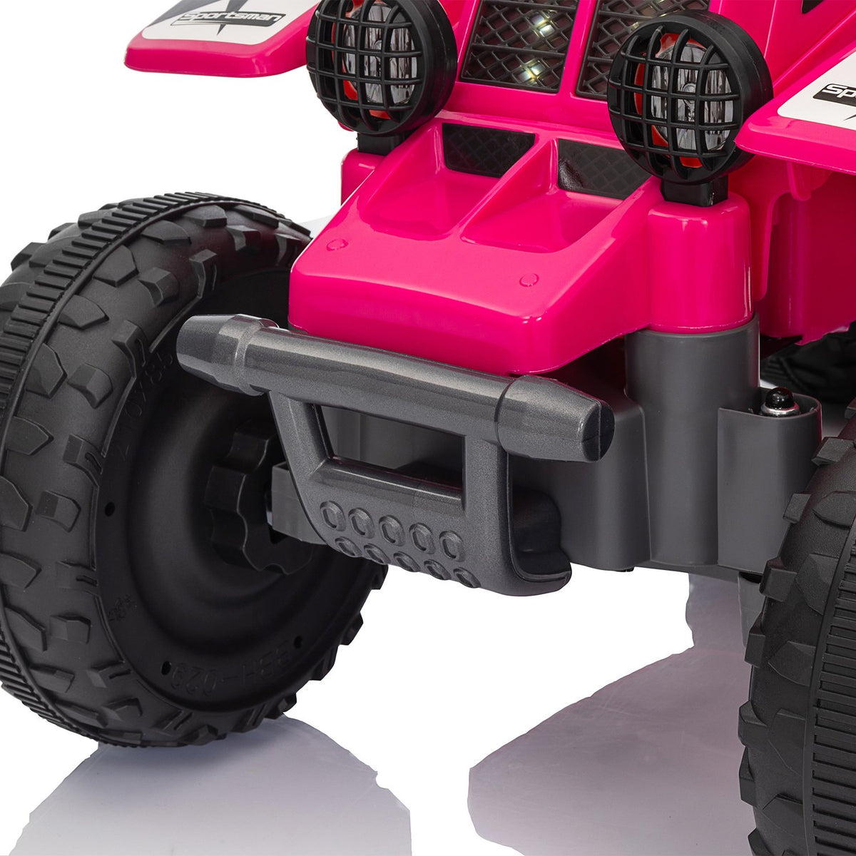Children's electric quad electric children's quad with forward and reverse function, LED and horn electric car for 1.5-3 years children 3 km/h metal pink