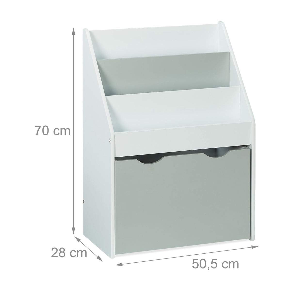 Children's room shelf with toy box