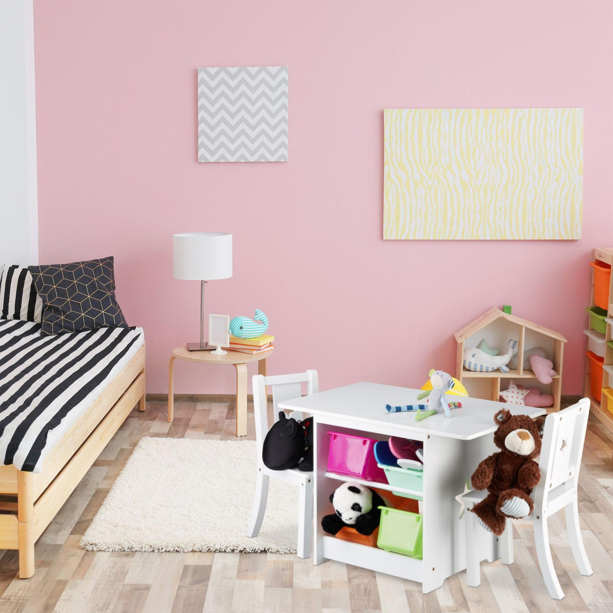 Children's seating furniture ALBUS with storage