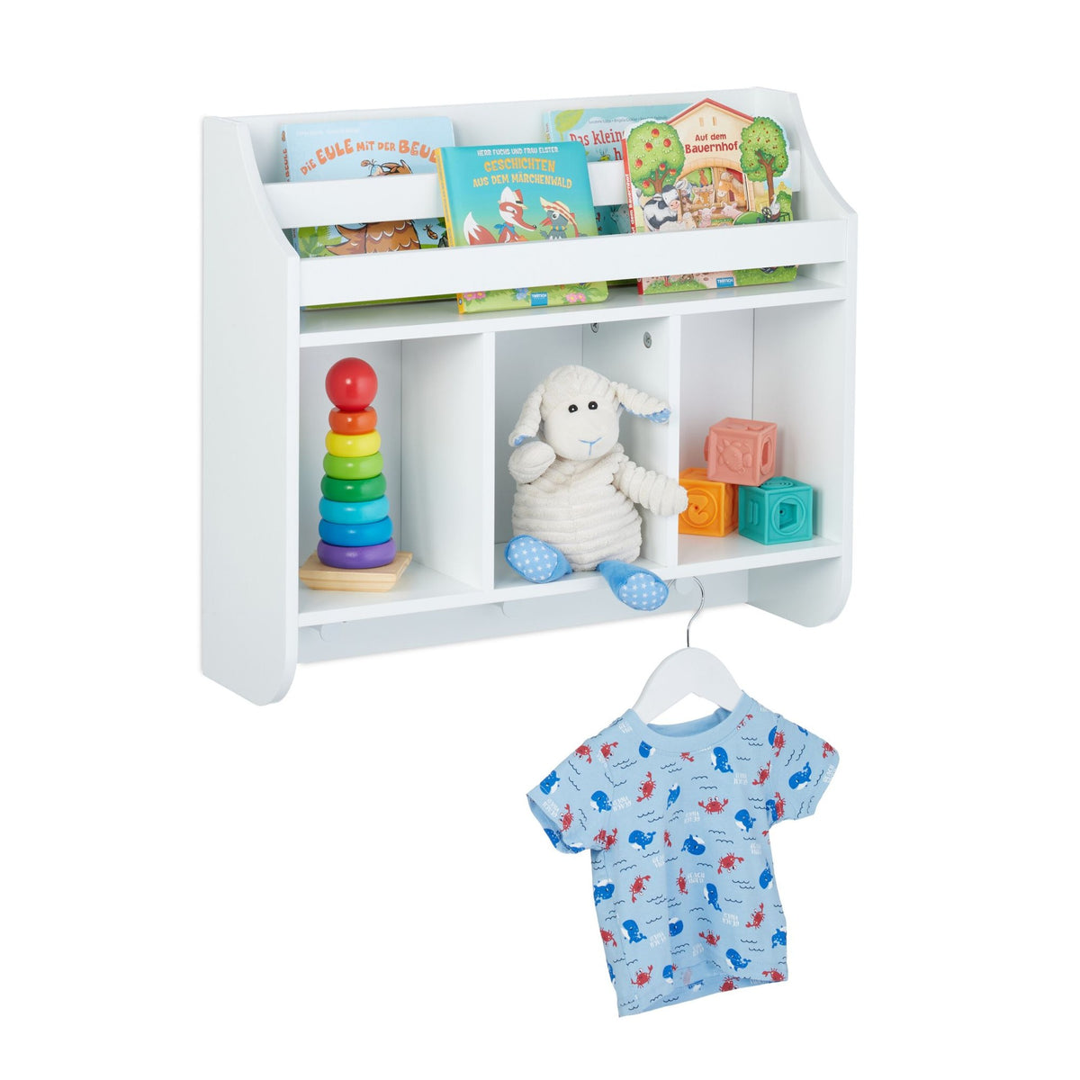Children's shelf with 5 compartments