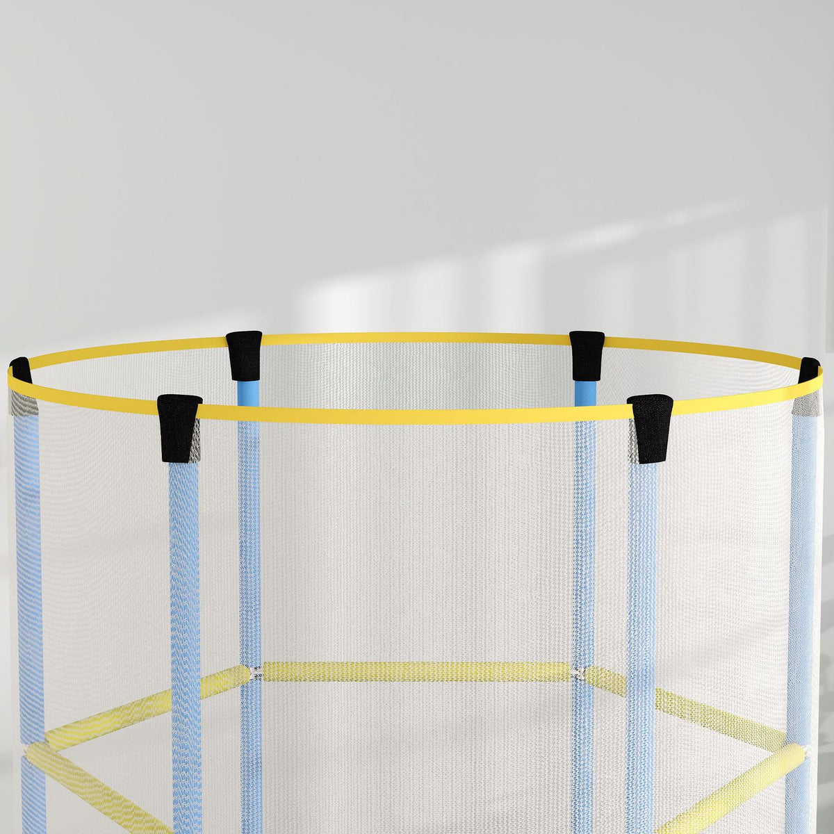 Children's trampoline Ø140 cm, indoor trampoline with safety net, rubber rope, edge cover, children's trampoline with door with zip for 3-6 years children dark blue |