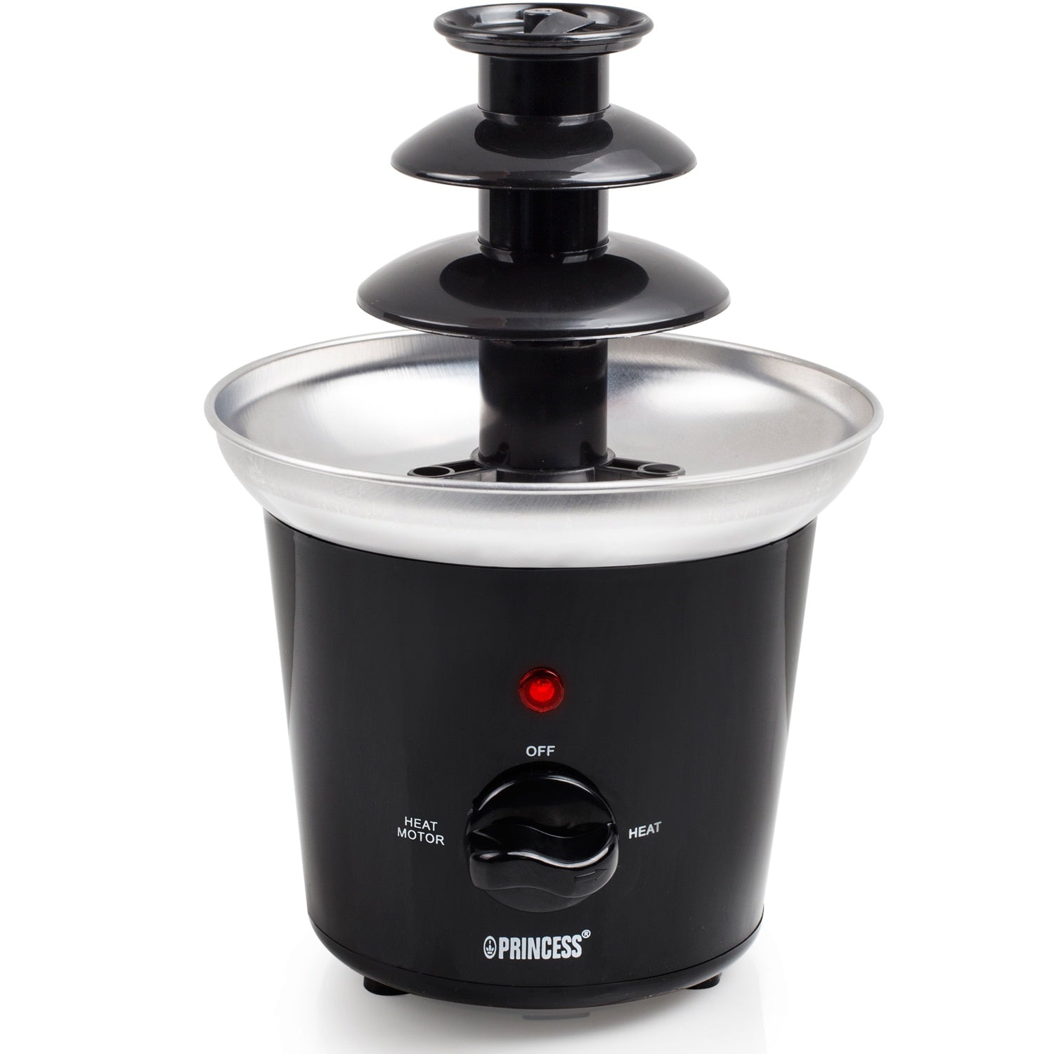 Chocolate fountain 292994 black stainless bowl with quick heating