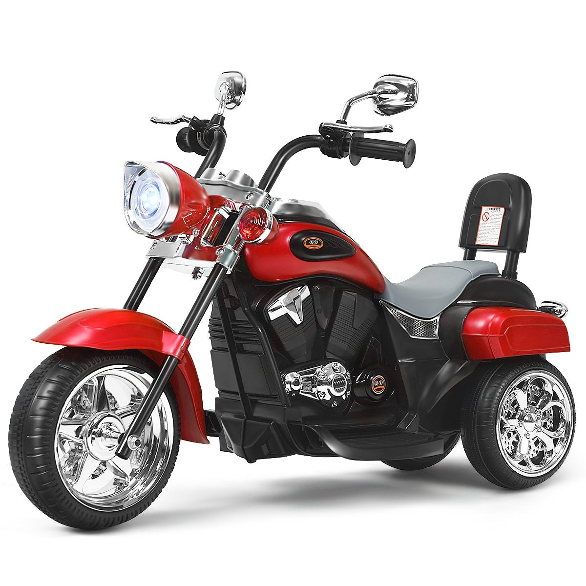 Chopper-Style Motorcycle Electric Motorcycle Children's Motorcycle Motorcycle 91 x 48 x 64 cm Red + Black