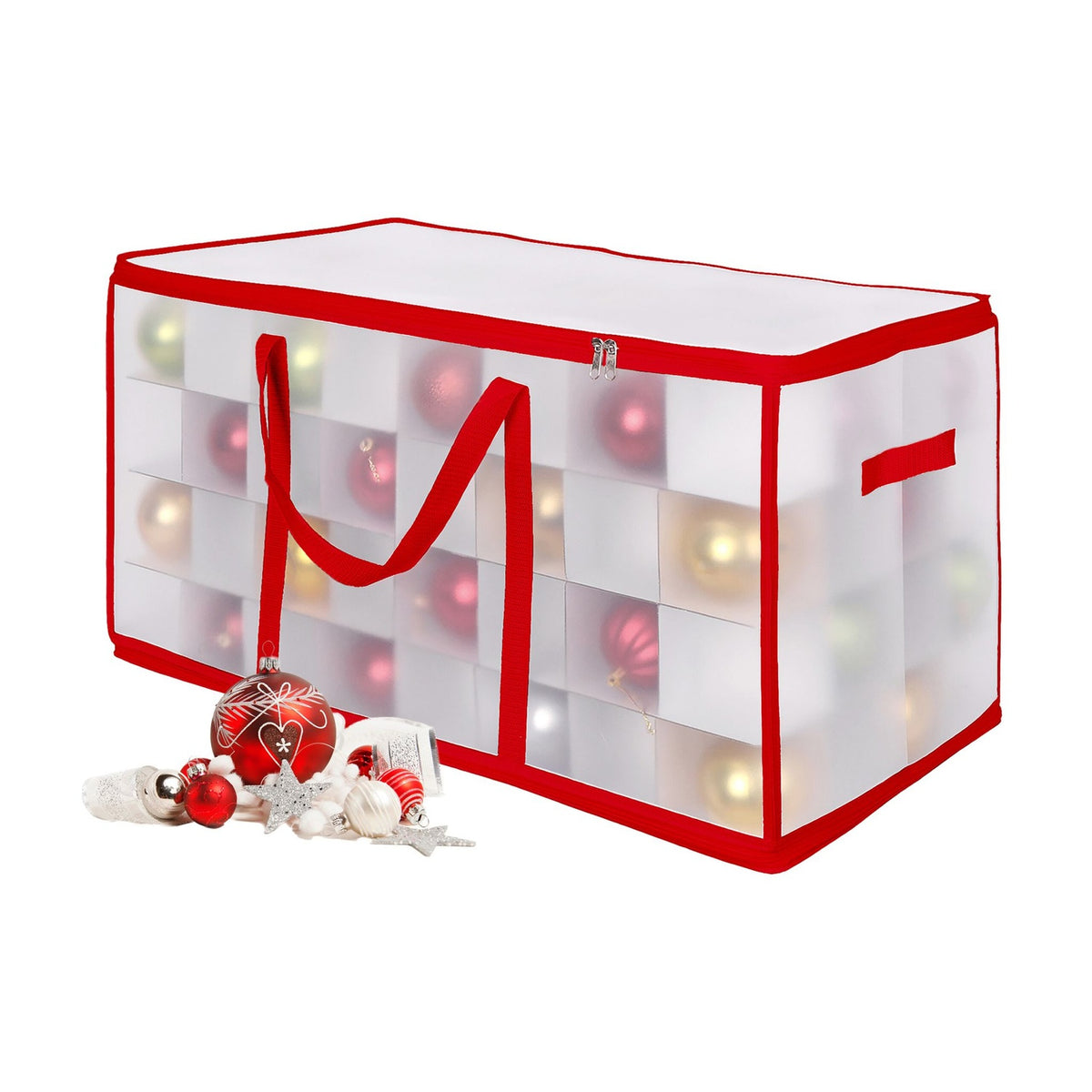 Christmas Bauble Storage Box with Adjustable Dividers